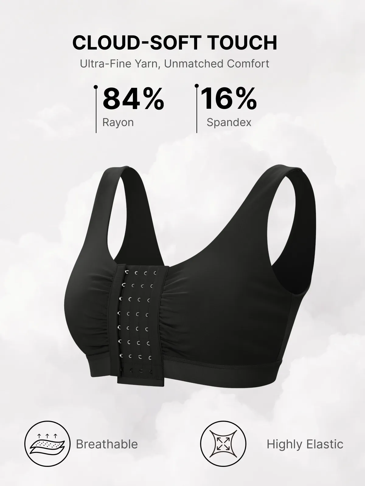 Front-Opening Comfort Everyday Mastectomy Bra