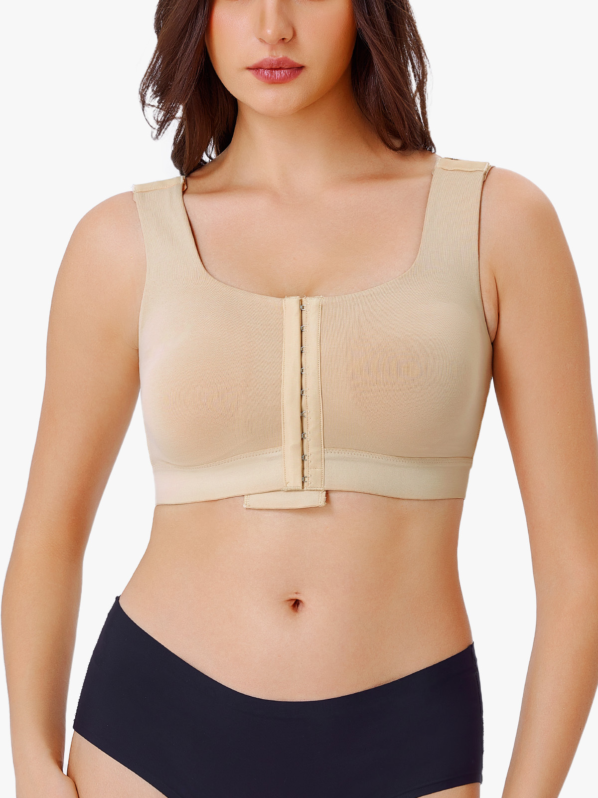 Skin-Friendly Post Surgical Compression Bra Adjustable Mastectomy Bra-Brabic