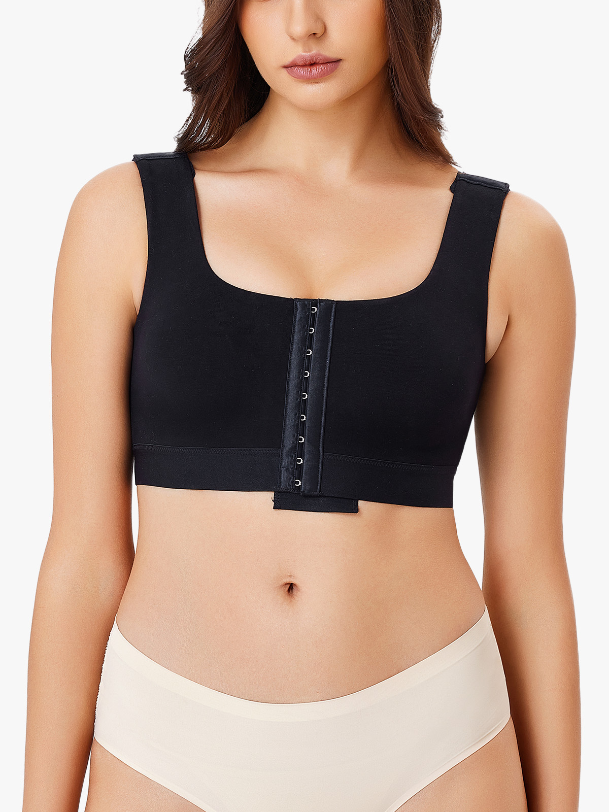 Skin-Friendly Post Surgical Compression Bra Adjustable Mastectomy Bra-Brabic