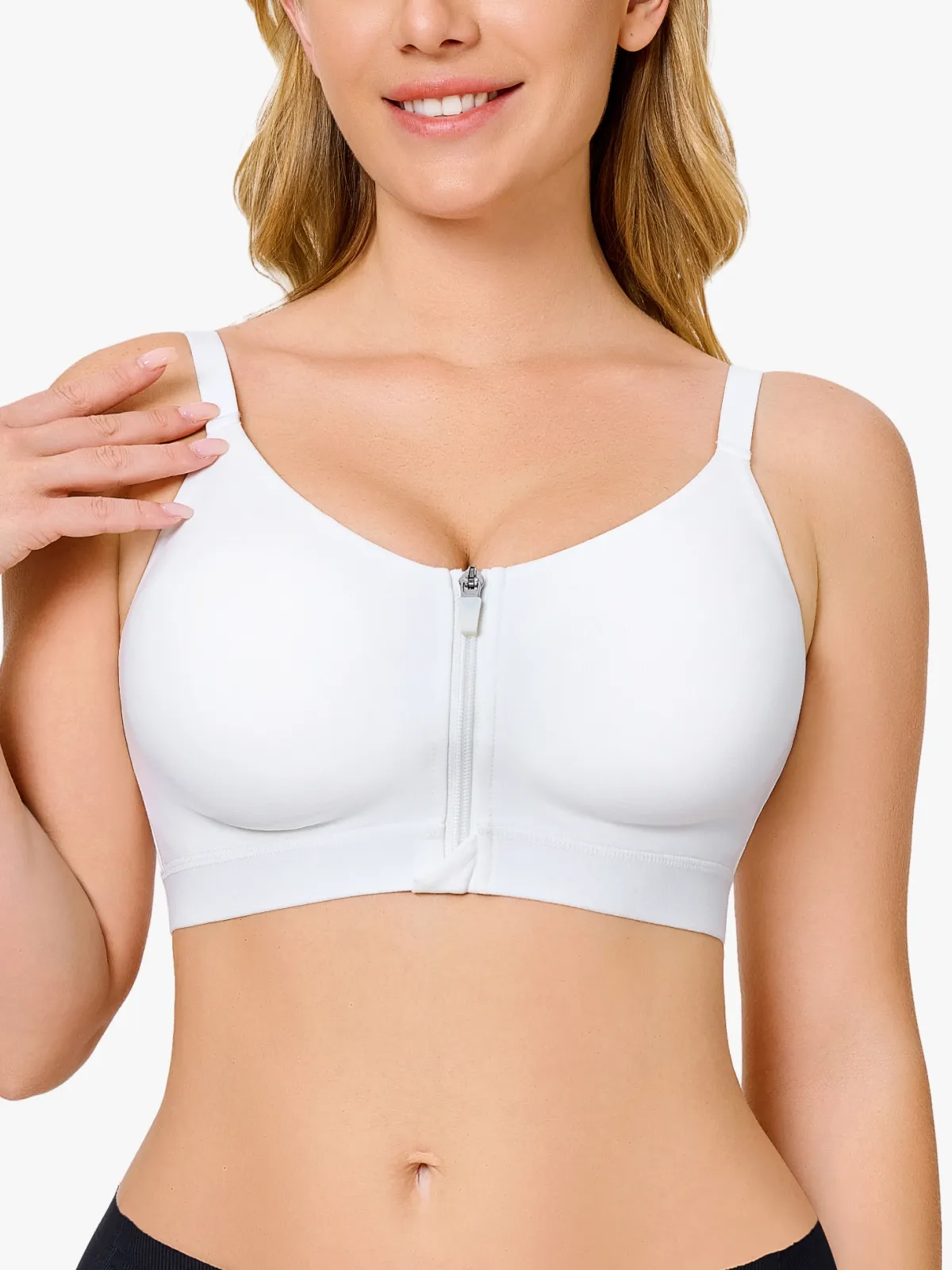 Front-Zip Back Smoothing Everyday Bra