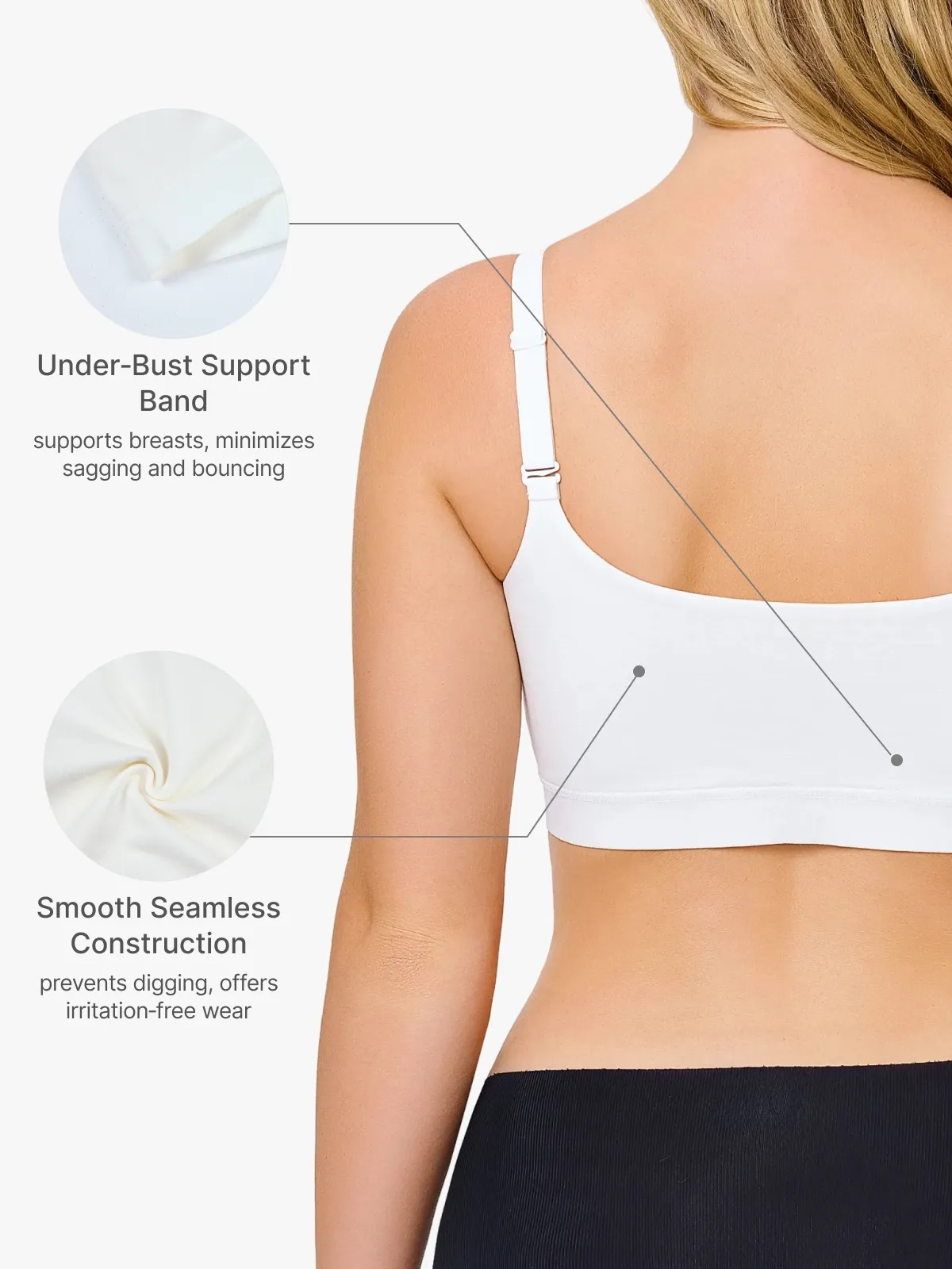 Front-Zip Back Smoothing Everyday Bra