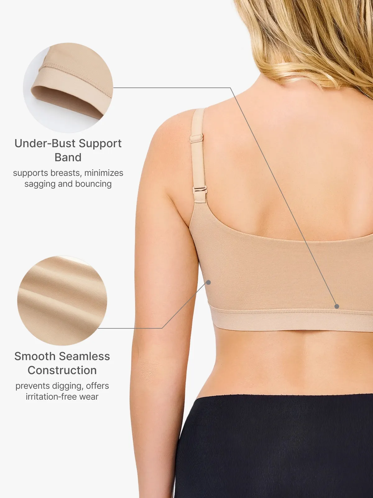 Front-Zip Back Smoothing Everyday Bra