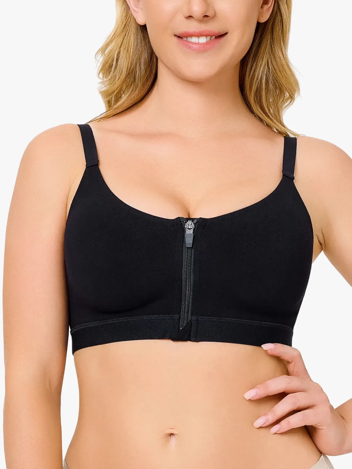 Front-Zip Back Smoothing Everyday Bra