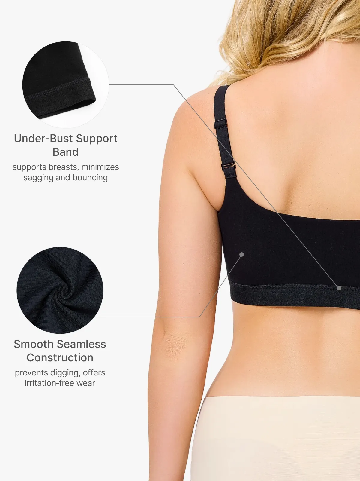 Front-Zip Back Smoothing Everyday Bra