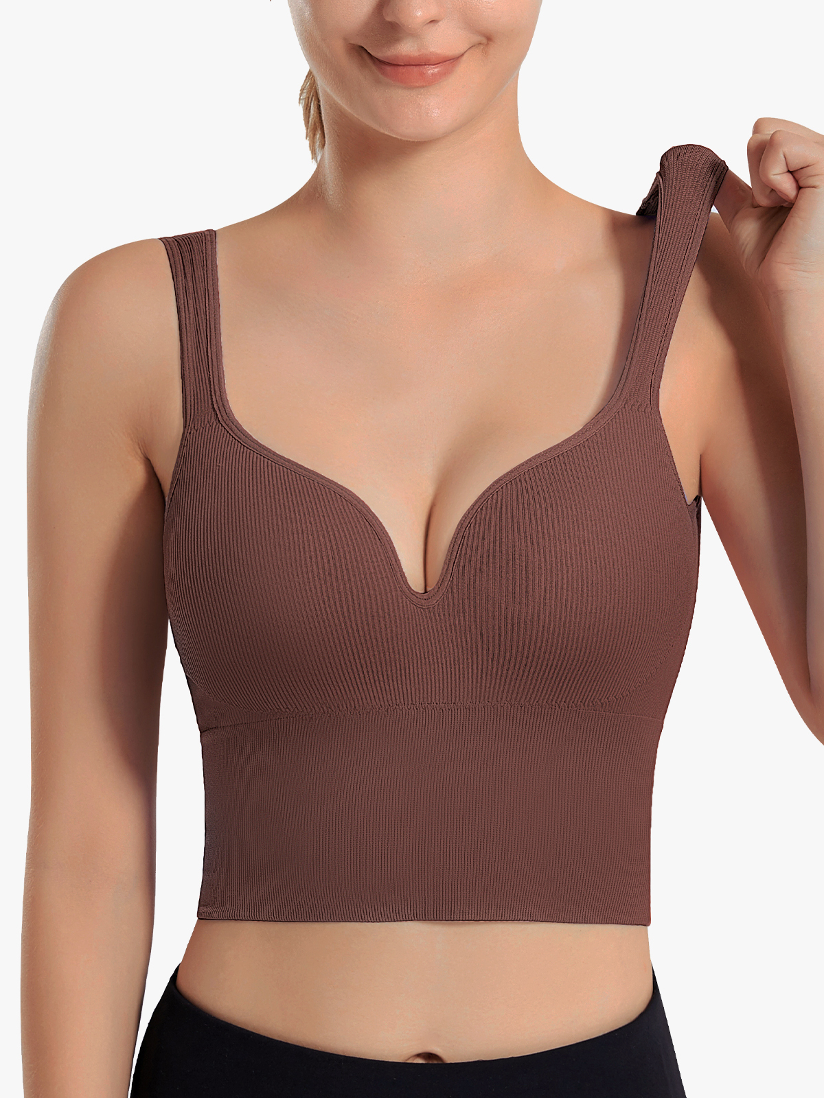 Plunge Padded Longline U-Back Sports Bra