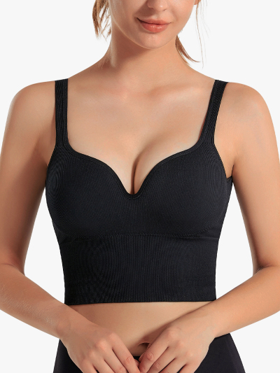 Plunge Padded Longline U-Back Sports Bra