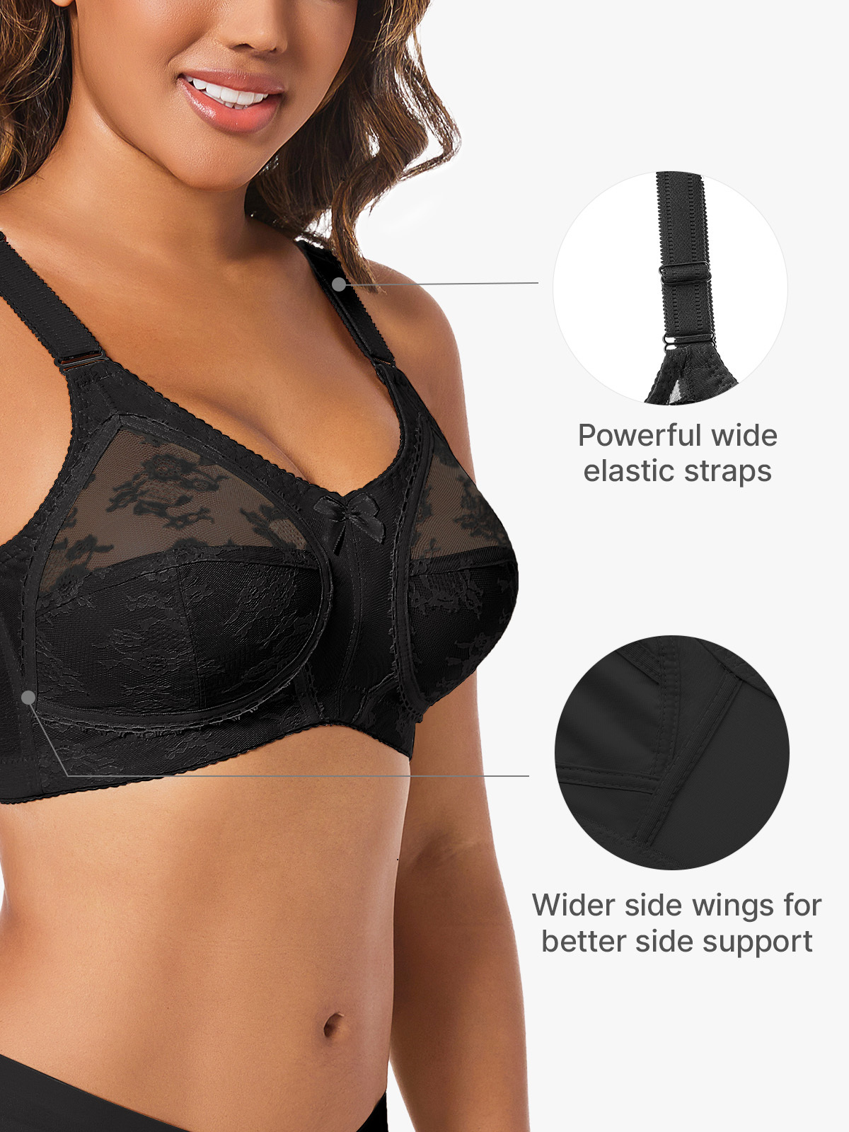 Lace Wireless Full Coverage Everyday Bra