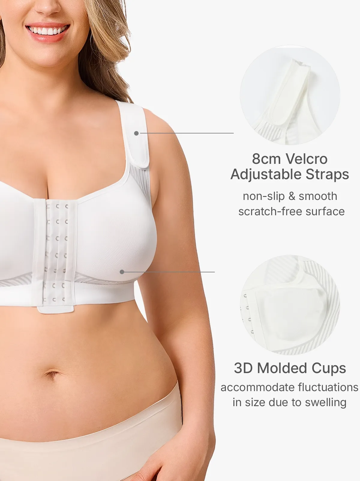Front Closure Comfort Wireless Mastectomy Everyday Bra