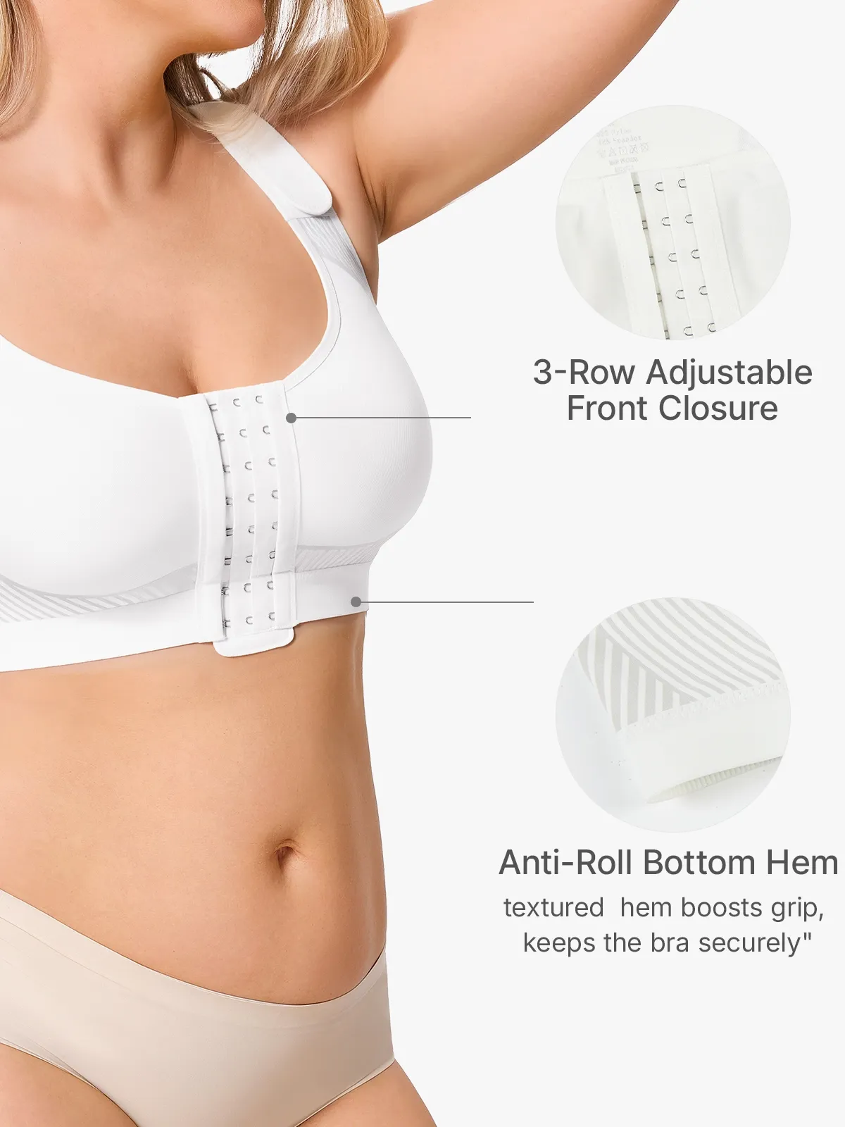 Front Closure Comfort Wireless Mastectomy Everyday Bra