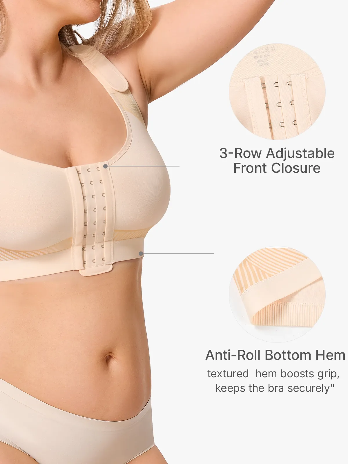 Front Closure Comfort Wireless Mastectomy Everyday Bra