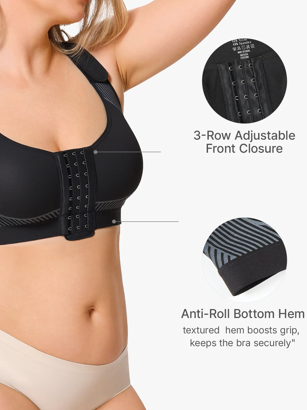 Front Closure Comfort Wireless Mastectomy Everyday Bra
