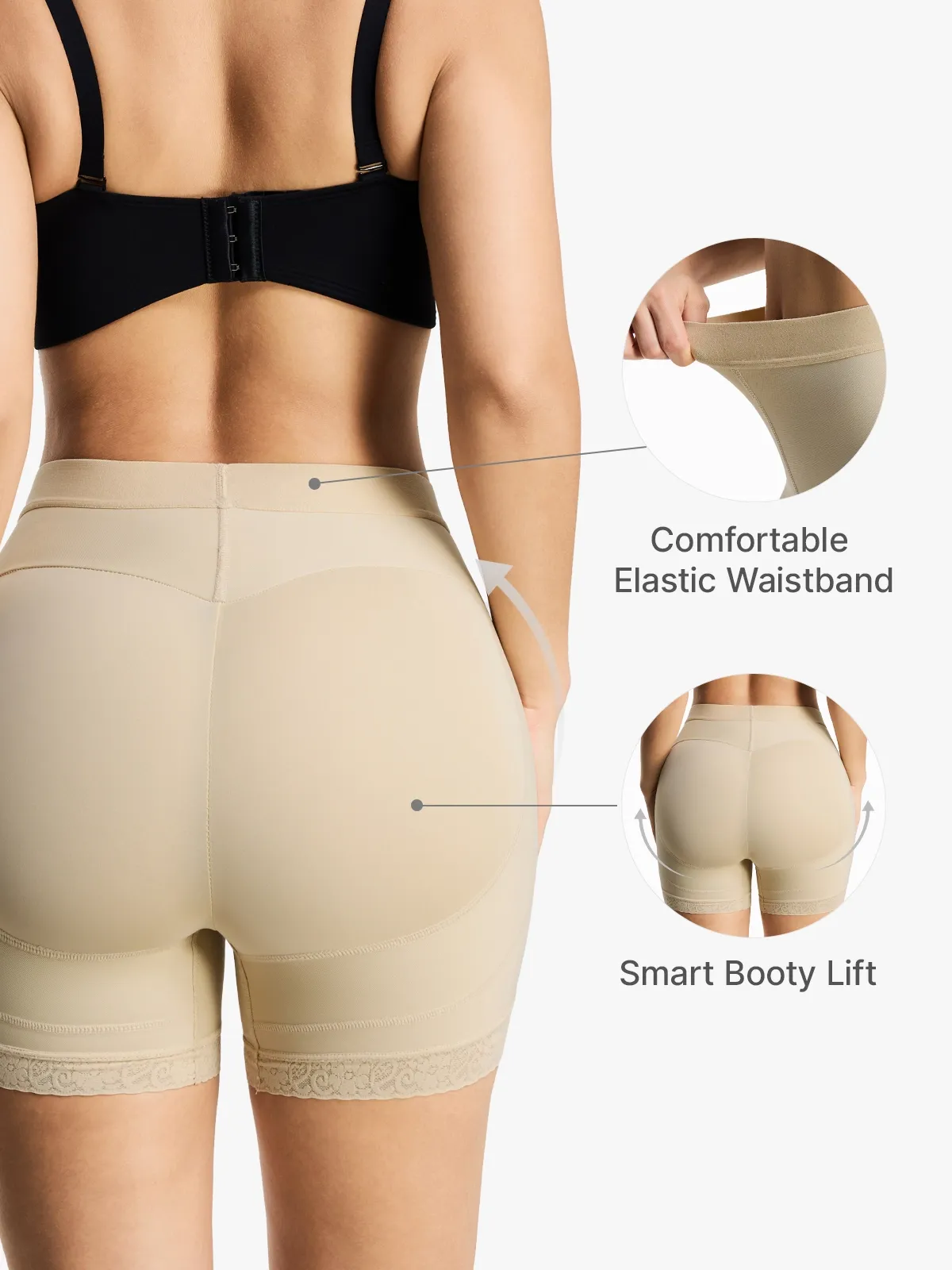 Mid-Rise Smoothing Butt Lifting Shorts