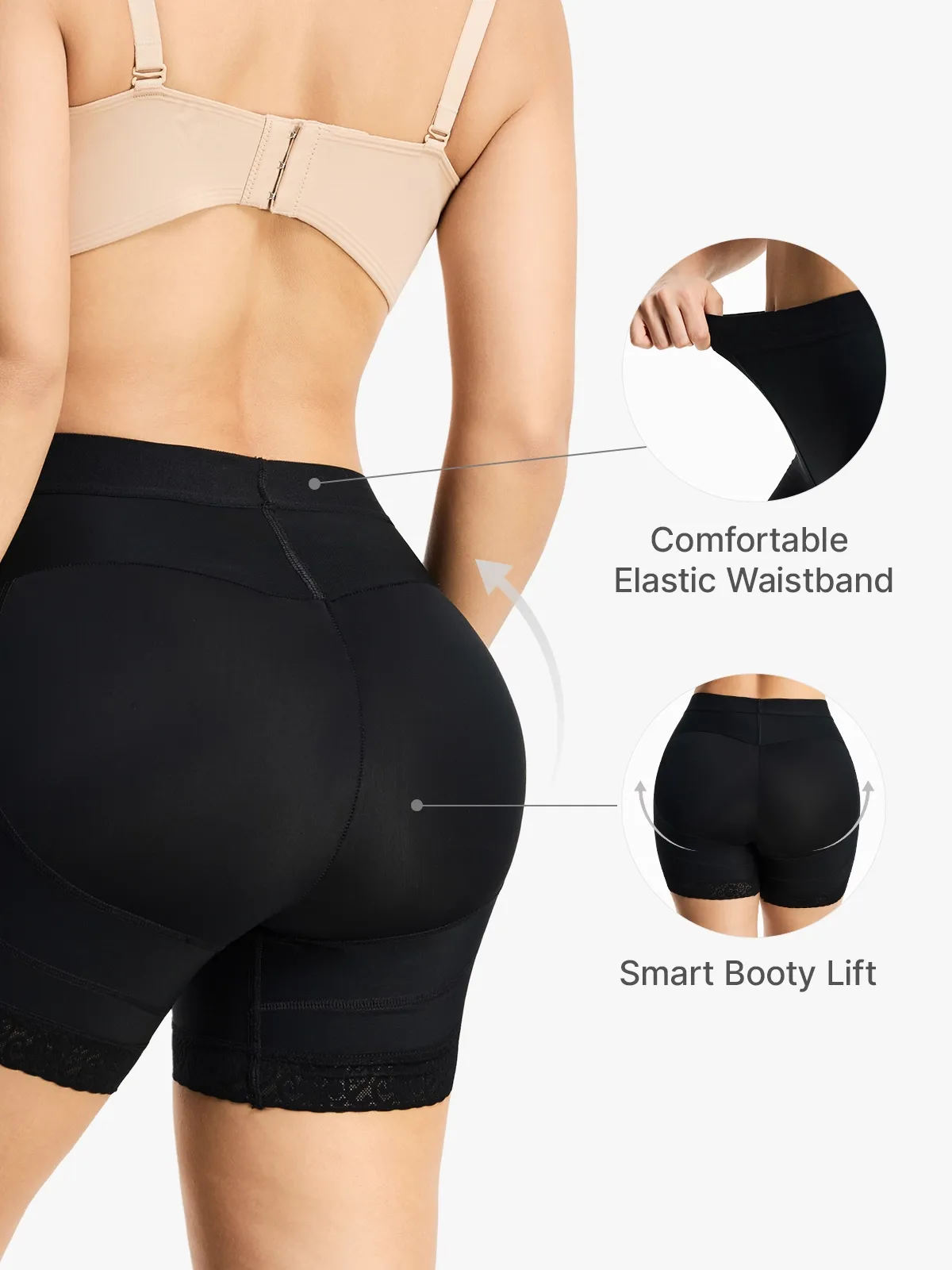 Mid-Rise Smoothing Butt Lifting Shorts