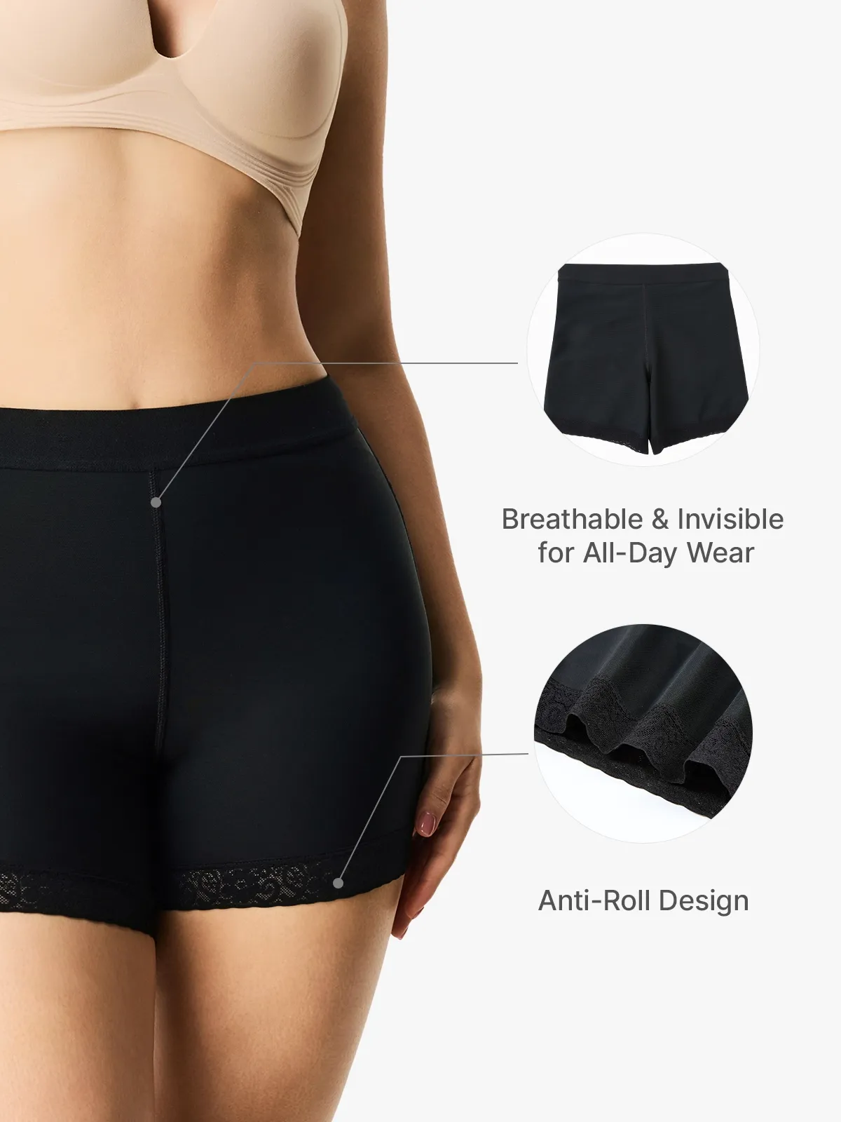 Mid-Rise Smoothing Butt Lifting Shorts