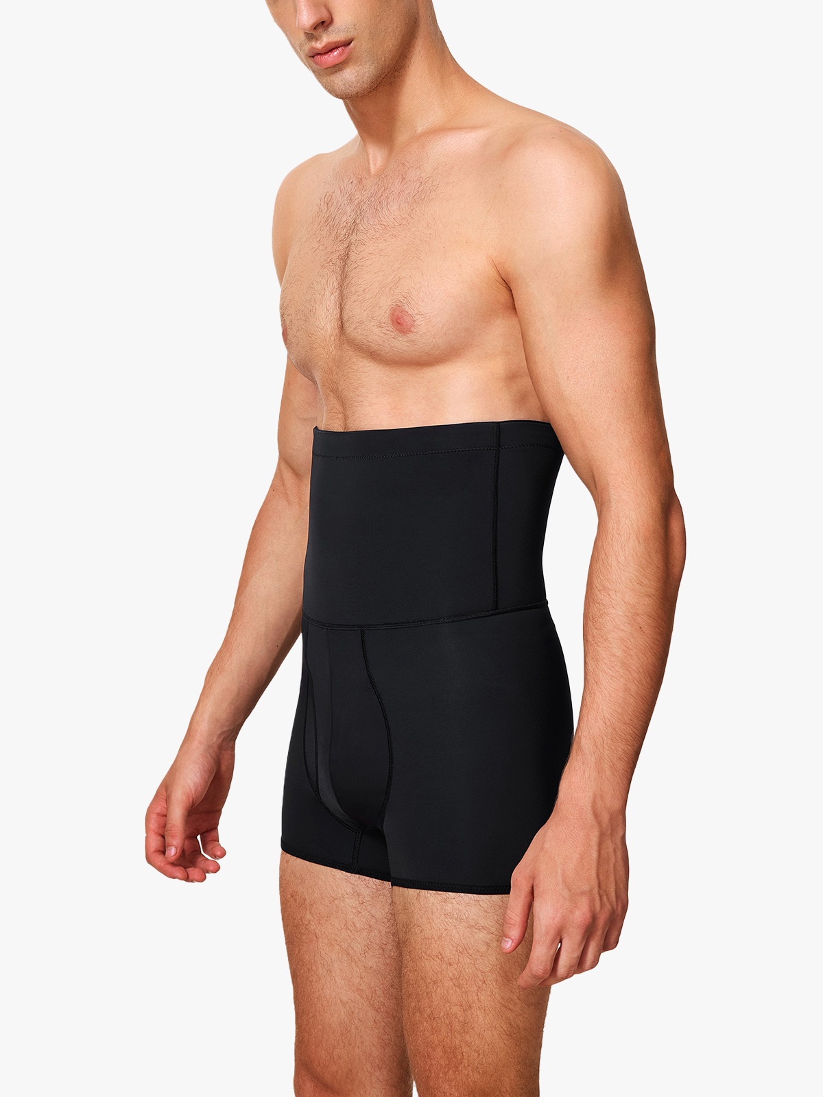 High Waist Control Slimming Anti-Curling Underwear Body Shaper Seamless Boxer-Brabic