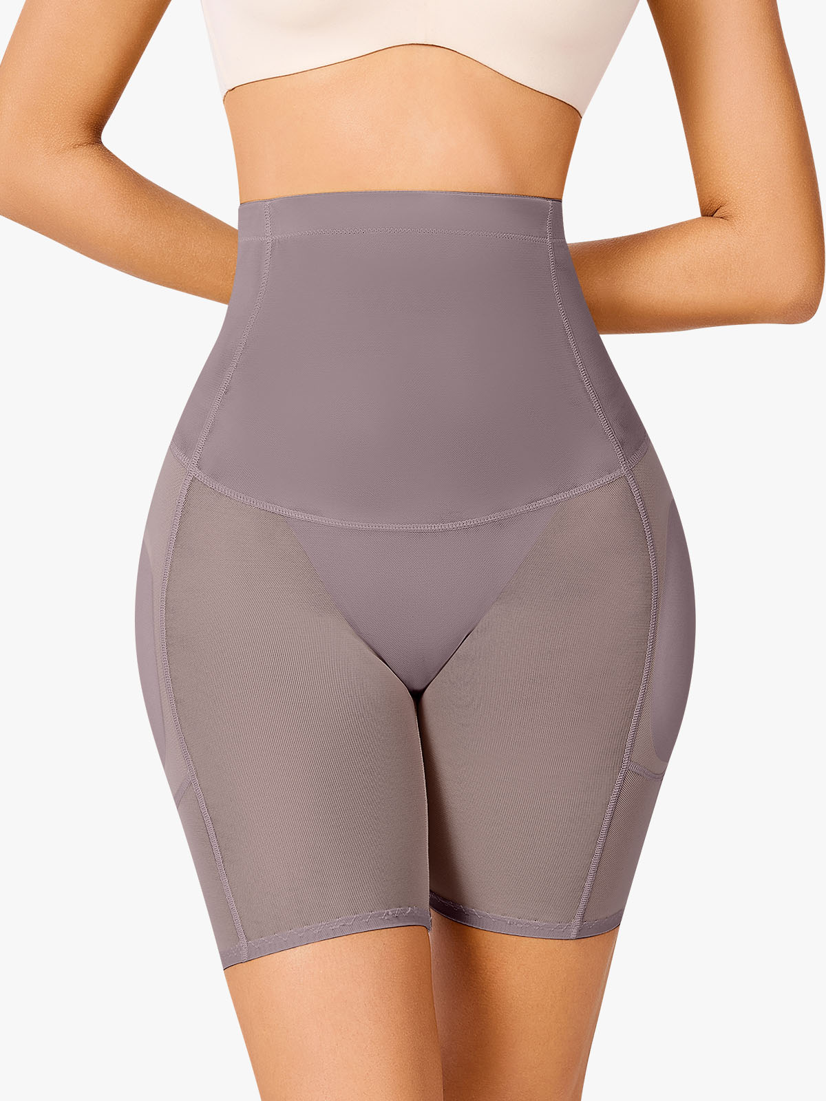  Padded Mesh Tummy Control Butt Lift Shorts