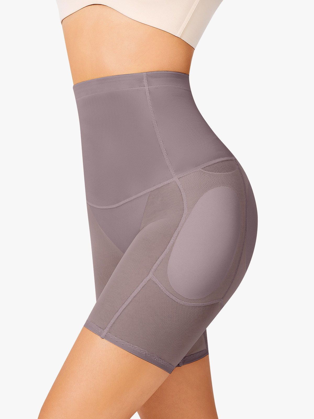  Padded Mesh Tummy Control Butt Lift Shorts