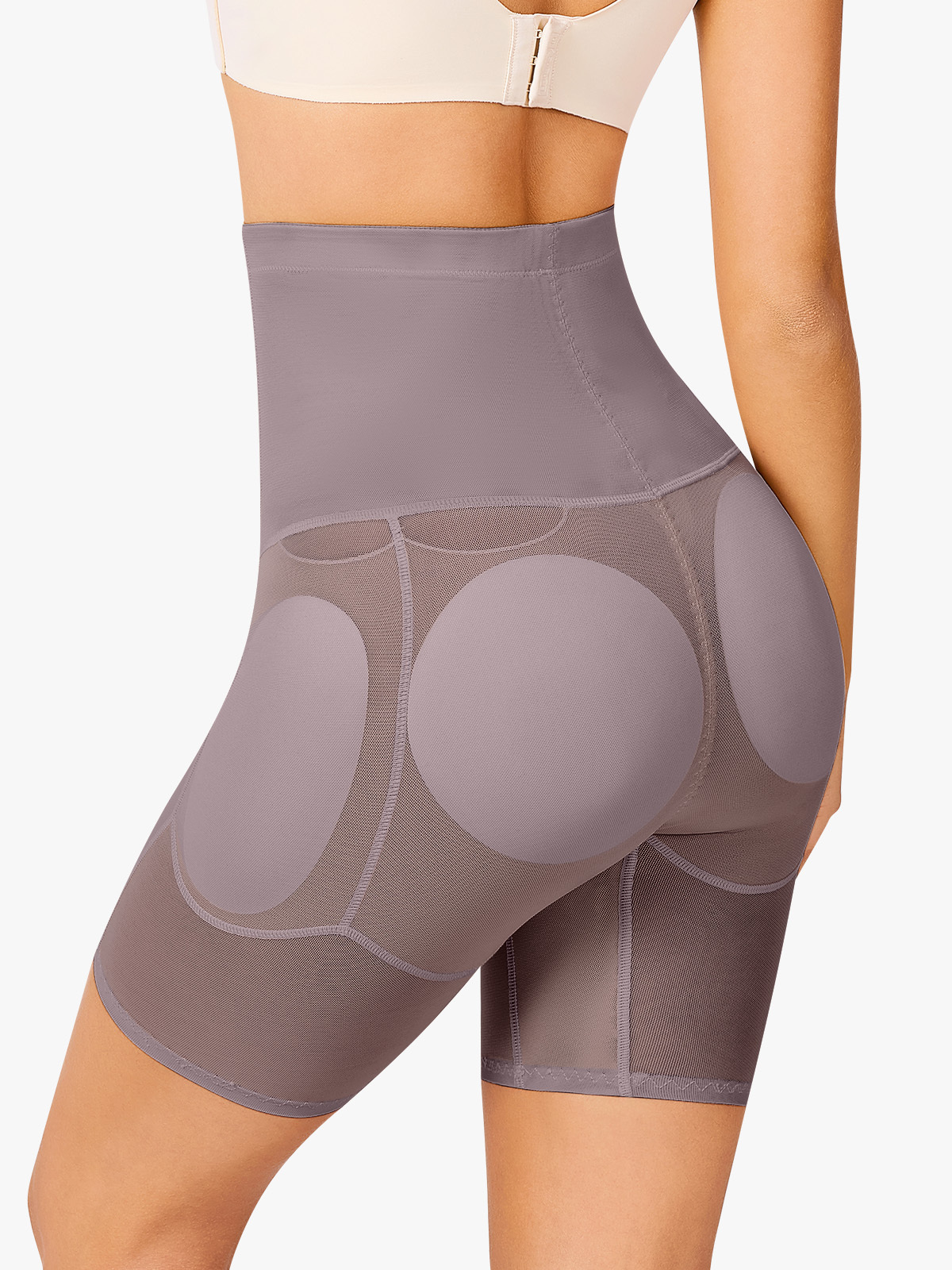  Padded Mesh Tummy Control Butt Lift Shorts