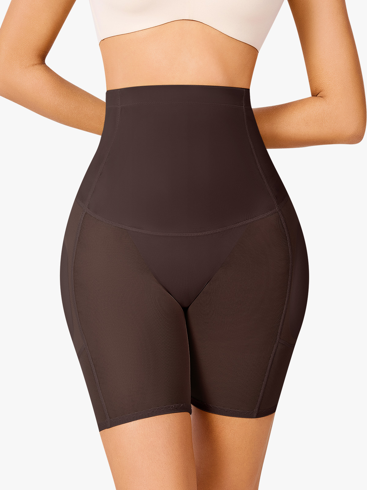  Padded Mesh Tummy Control Butt Lift Shorts