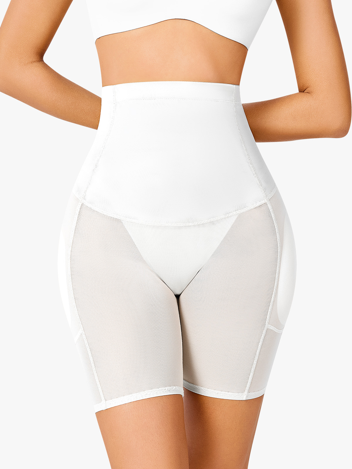  Padded Mesh Tummy Control Butt Lift Shorts