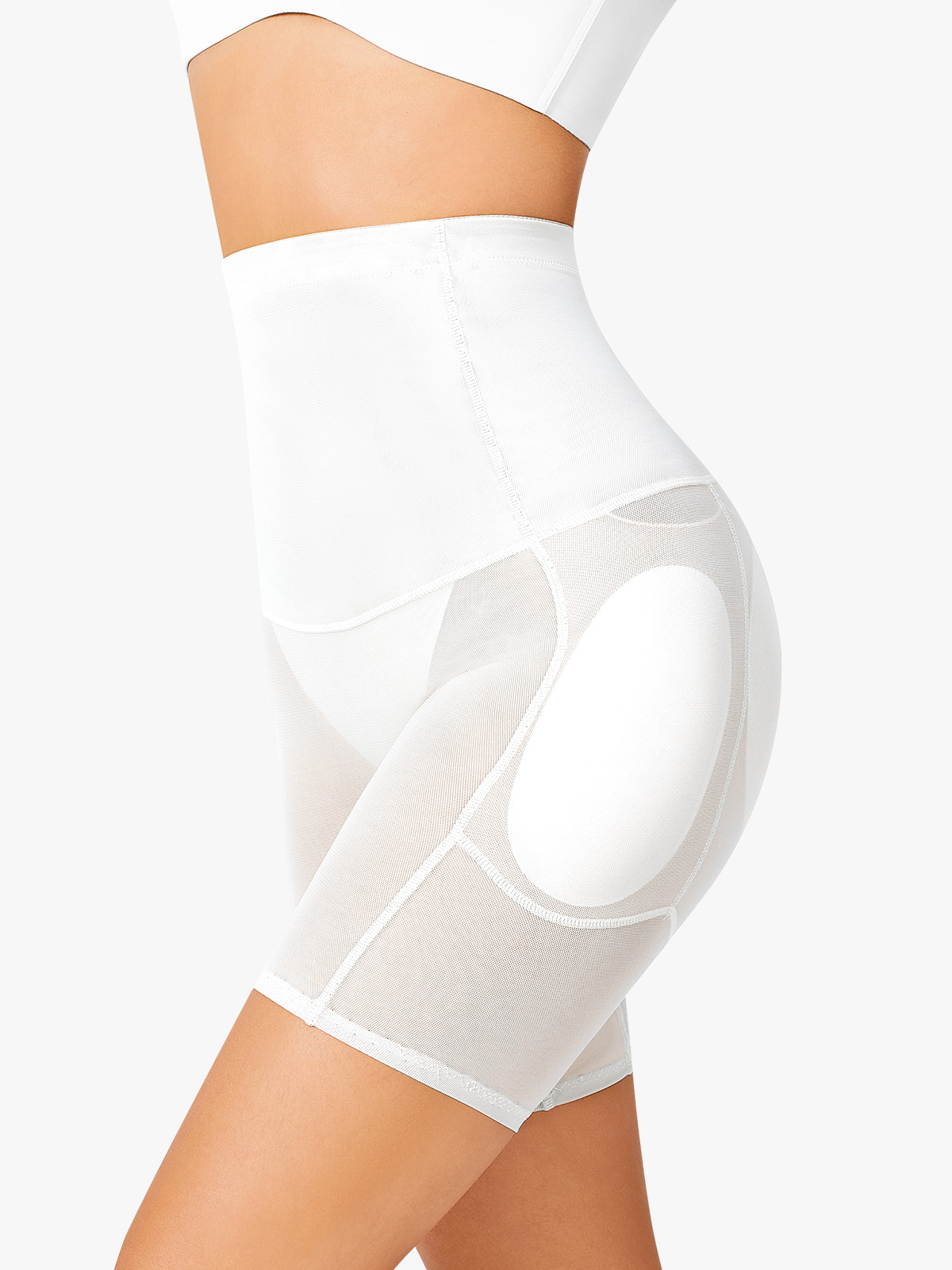  Padded Mesh Tummy Control Butt Lift Shorts