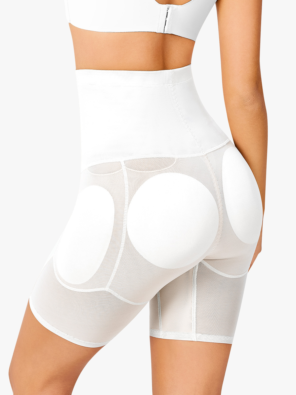  Padded Mesh Tummy Control Butt Lift Shorts