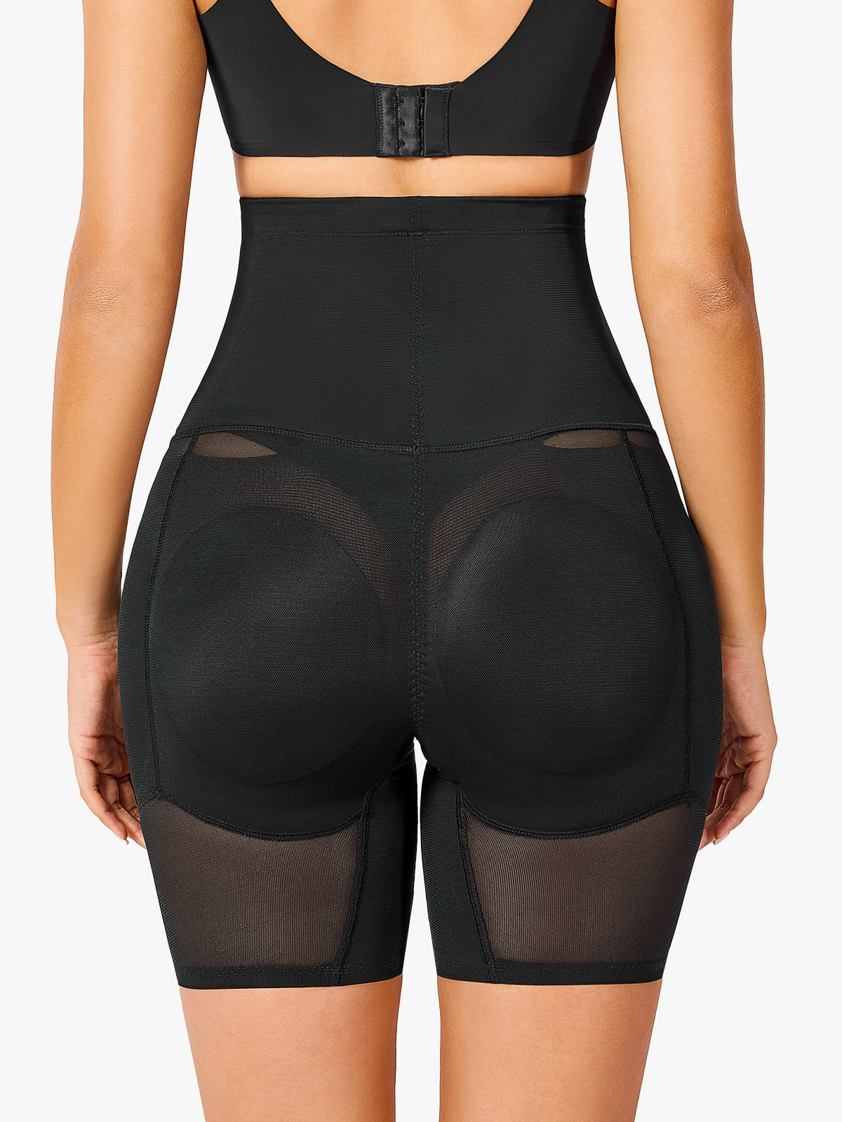  Padded Mesh Tummy Control Butt Lift Shorts