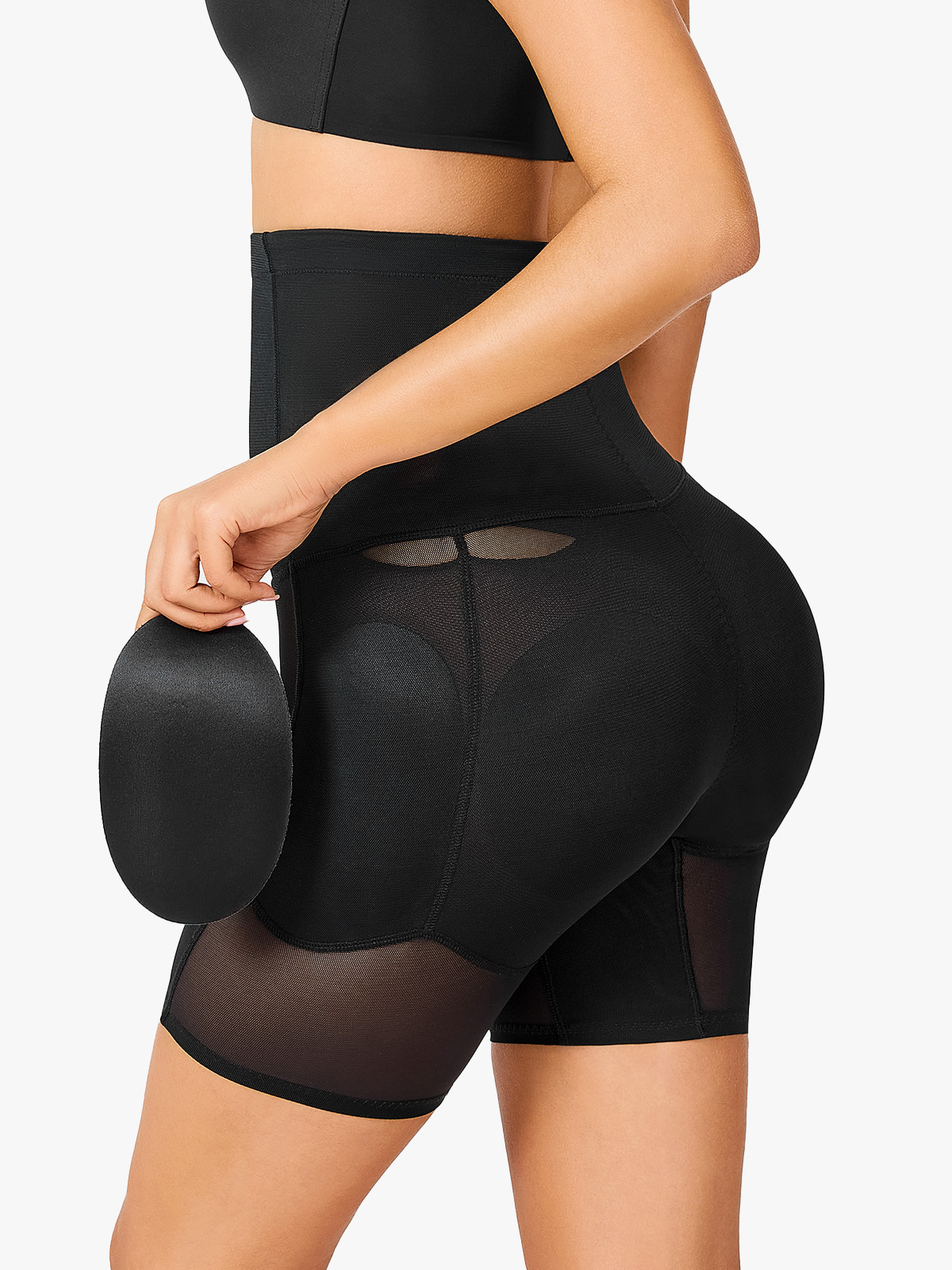 Padded Mesh Tummy Control Butt Lift Shorts