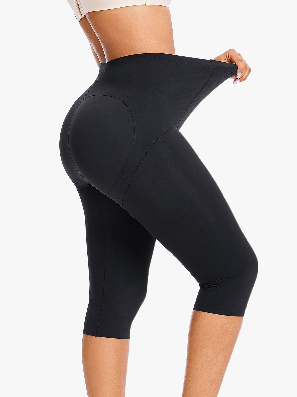 High-Waisted Seamless Body Shaper Thigh Slimmers-Brabic