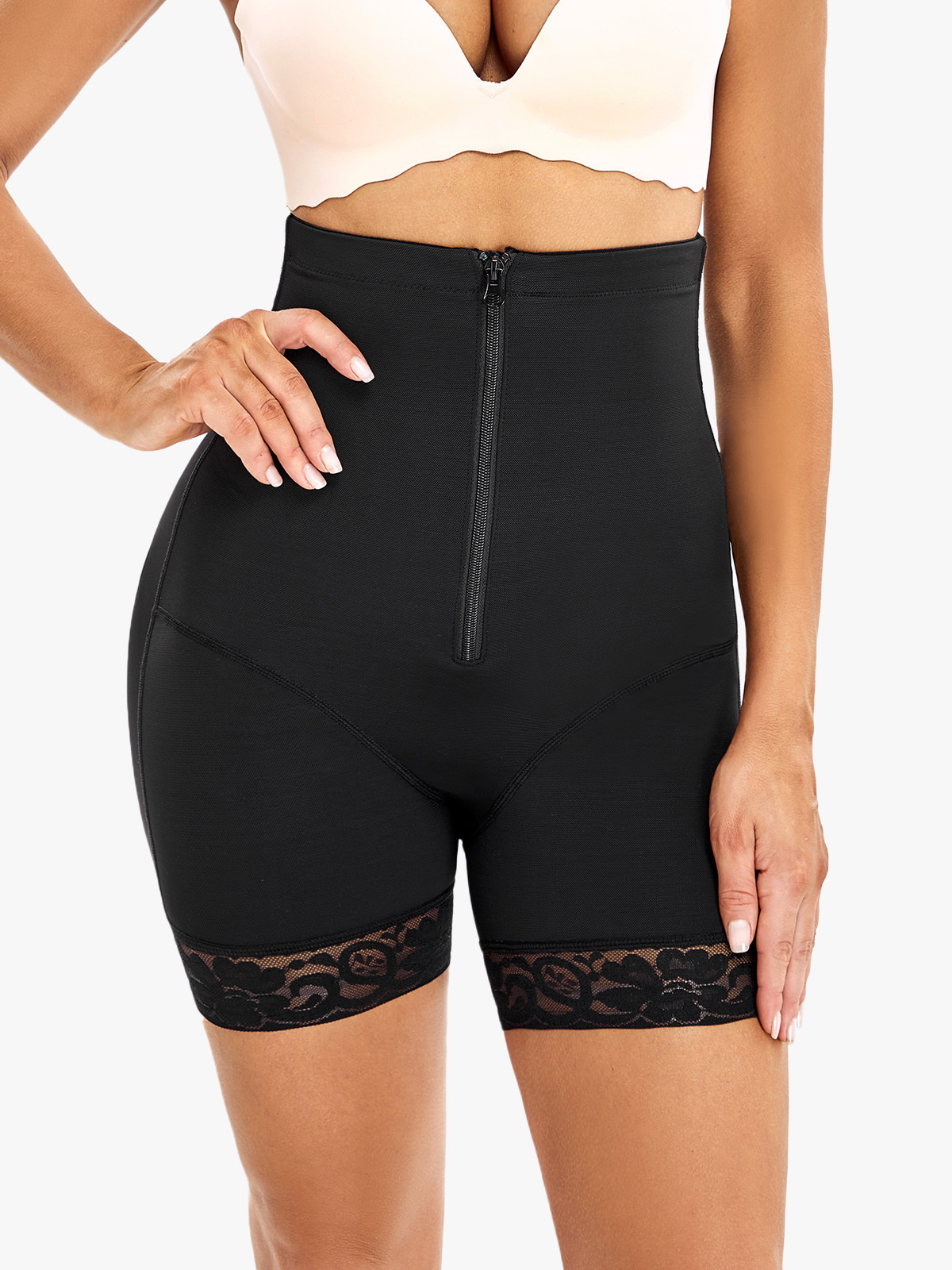 High Waist Booty Enhancement Anti-Roll Shaper Control Panties-Brabic