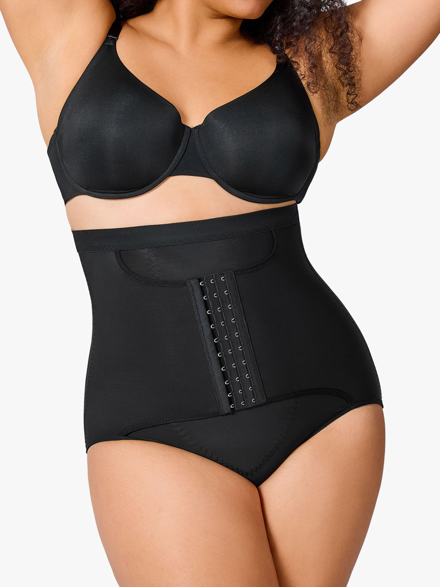 Adjustable Hook High-Waist Tummy Control Butt Lifter Briefs Control Panties-Brabic