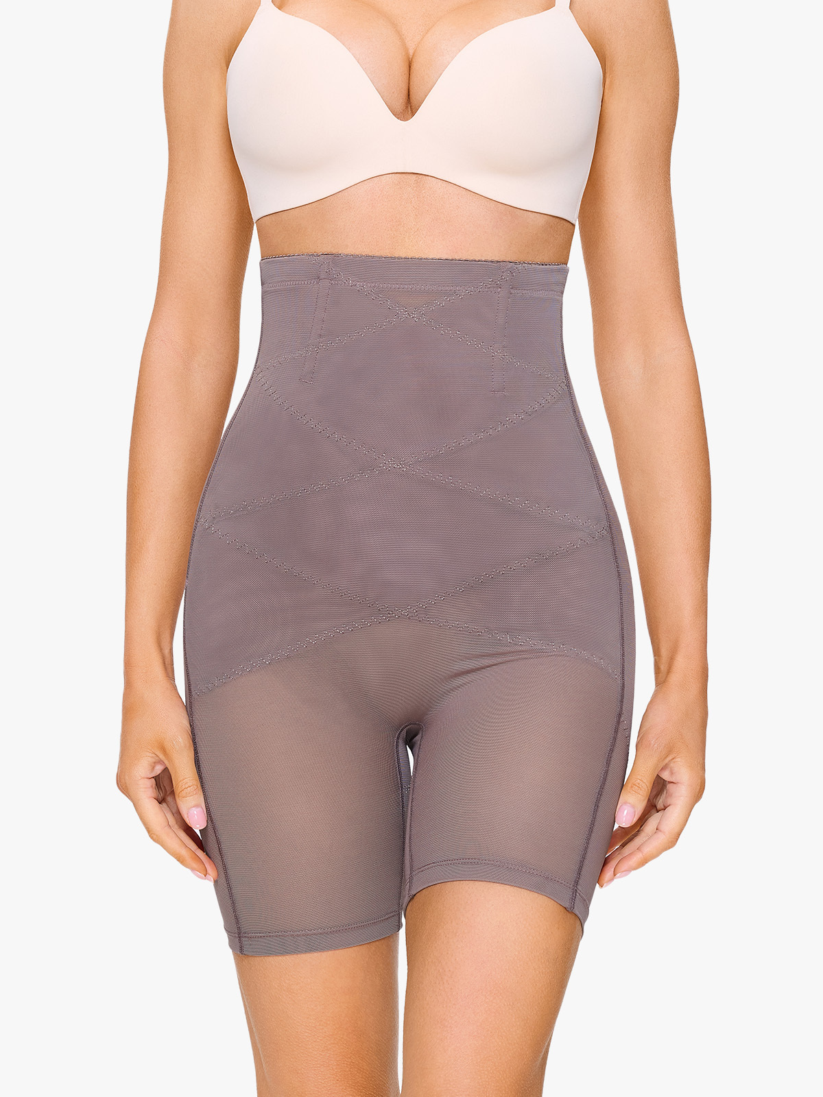 Mesh High Waist Tummy Control Shaper Shorts Butt Lifter Thigh Slimmers