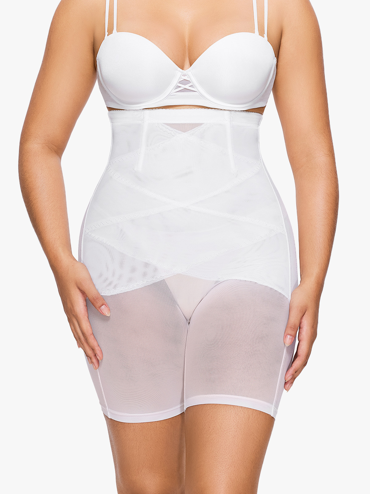 Mesh High Waist Tummy Control Shaper Shorts Butt Lifter Thigh Slimmers