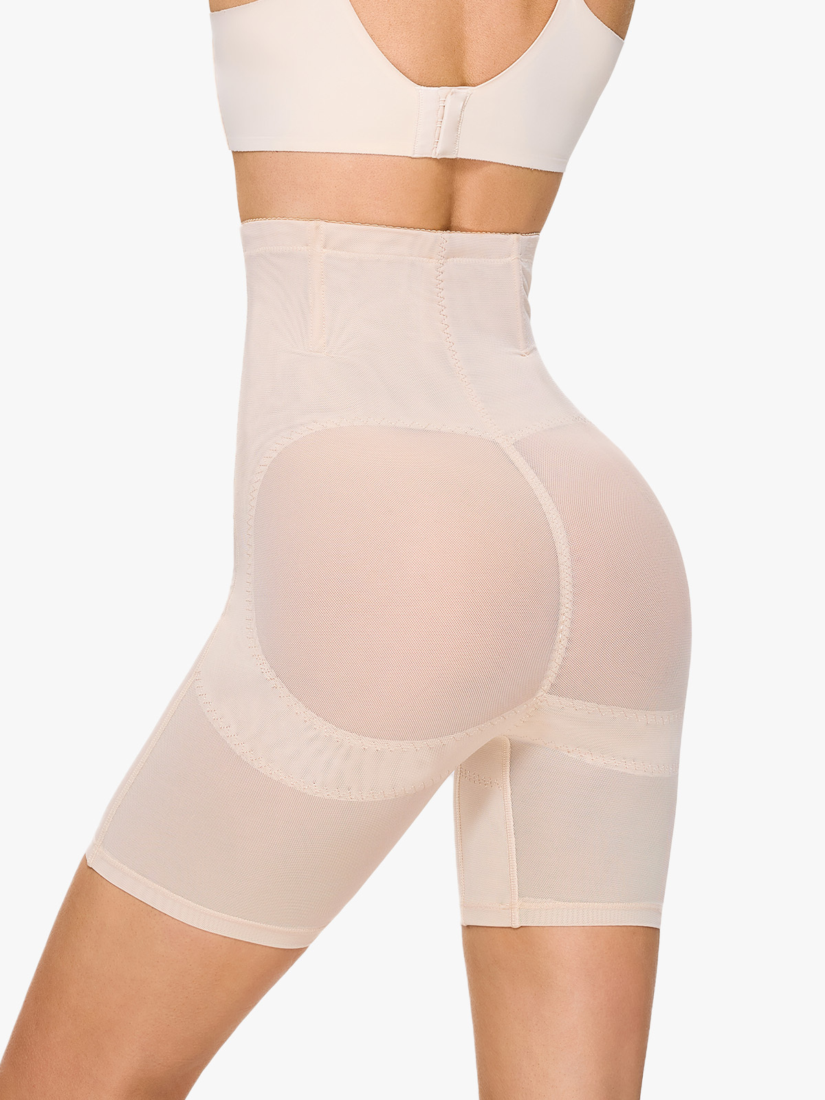 Mesh High Waist Tummy Control Shaper Shorts Butt Lifter Thigh Slimmers