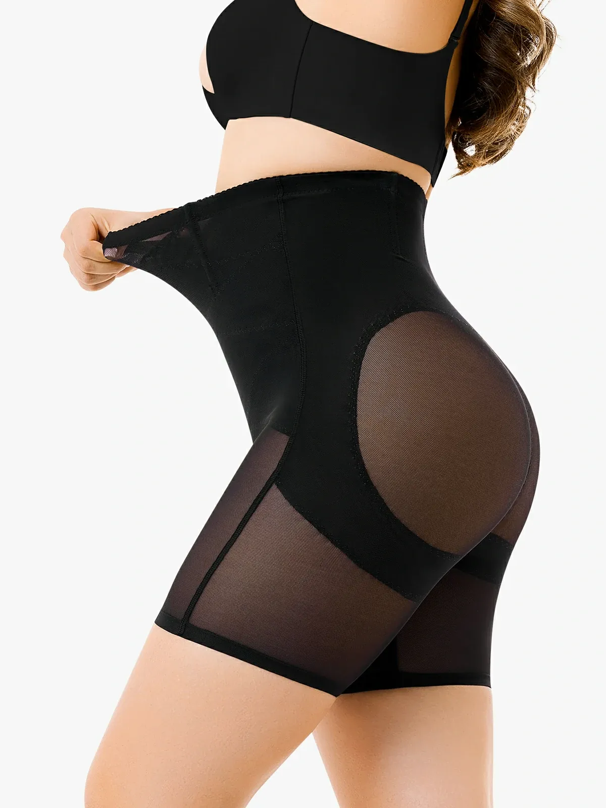 Mesh High Waist Tummy Control Shaper Shorts Butt Lifter Thigh Slimmers