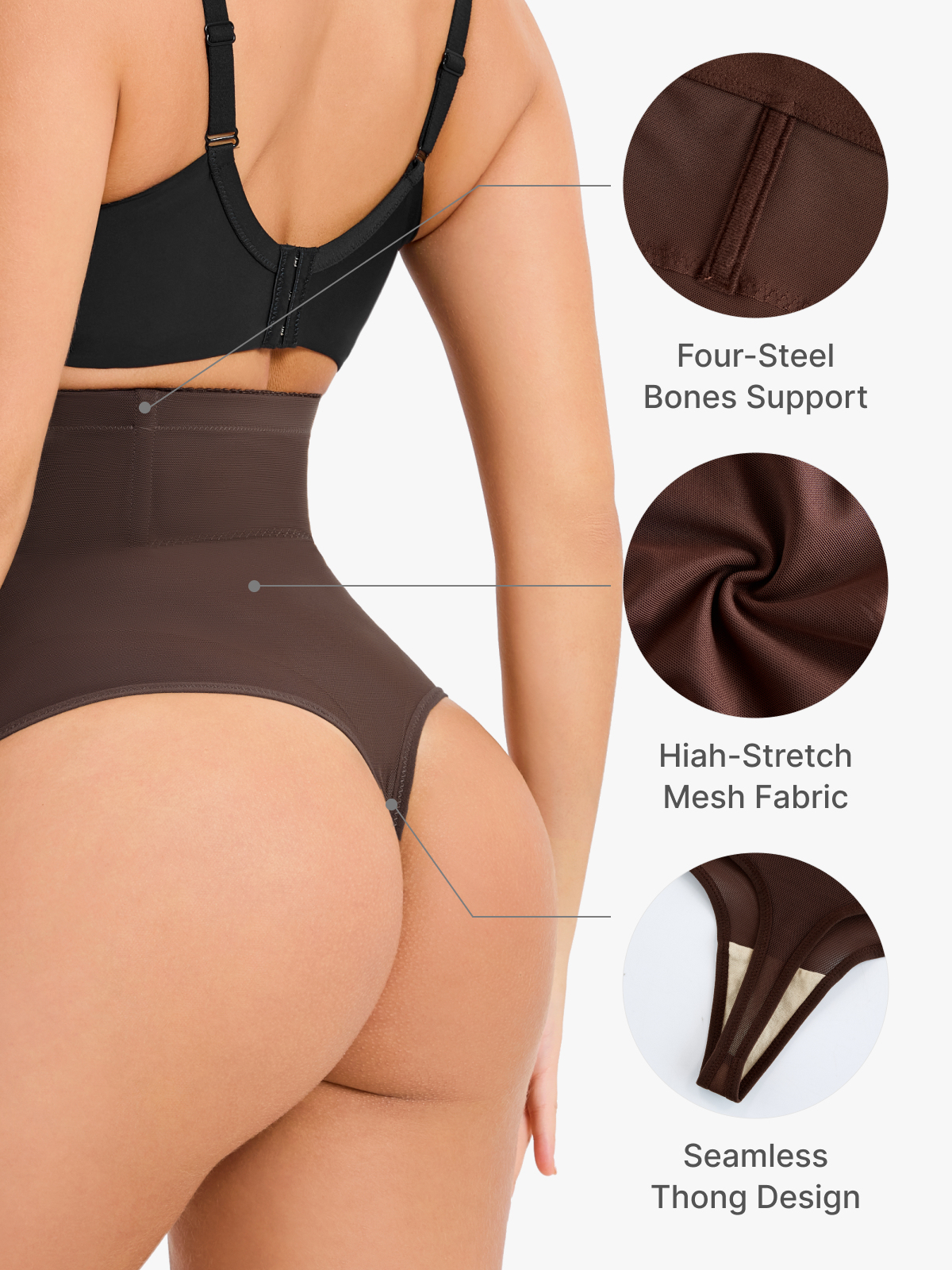 【Free Gift for Any 2 Items】Tummy Control Thong Shapewear High-Waist Butt Lifter Panties