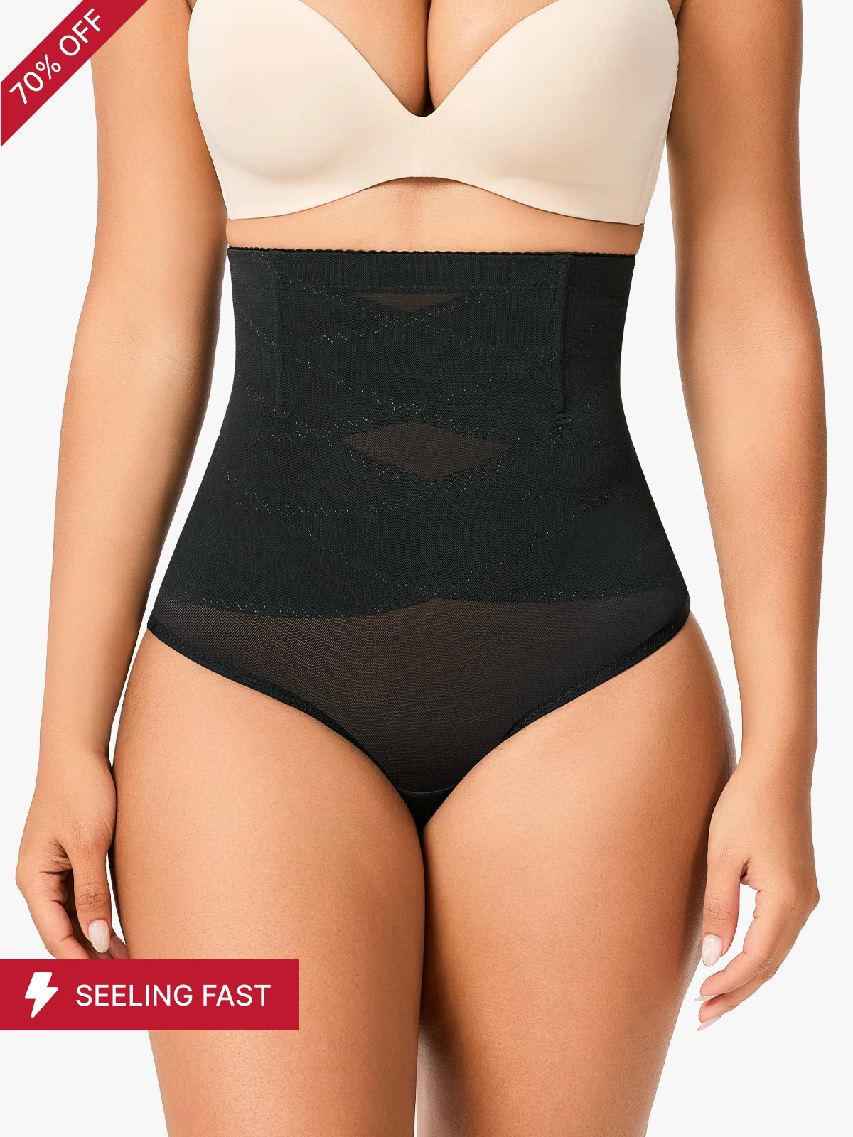 Tummy Control Thong Shapewear High-Waist Butt Lifter Panties