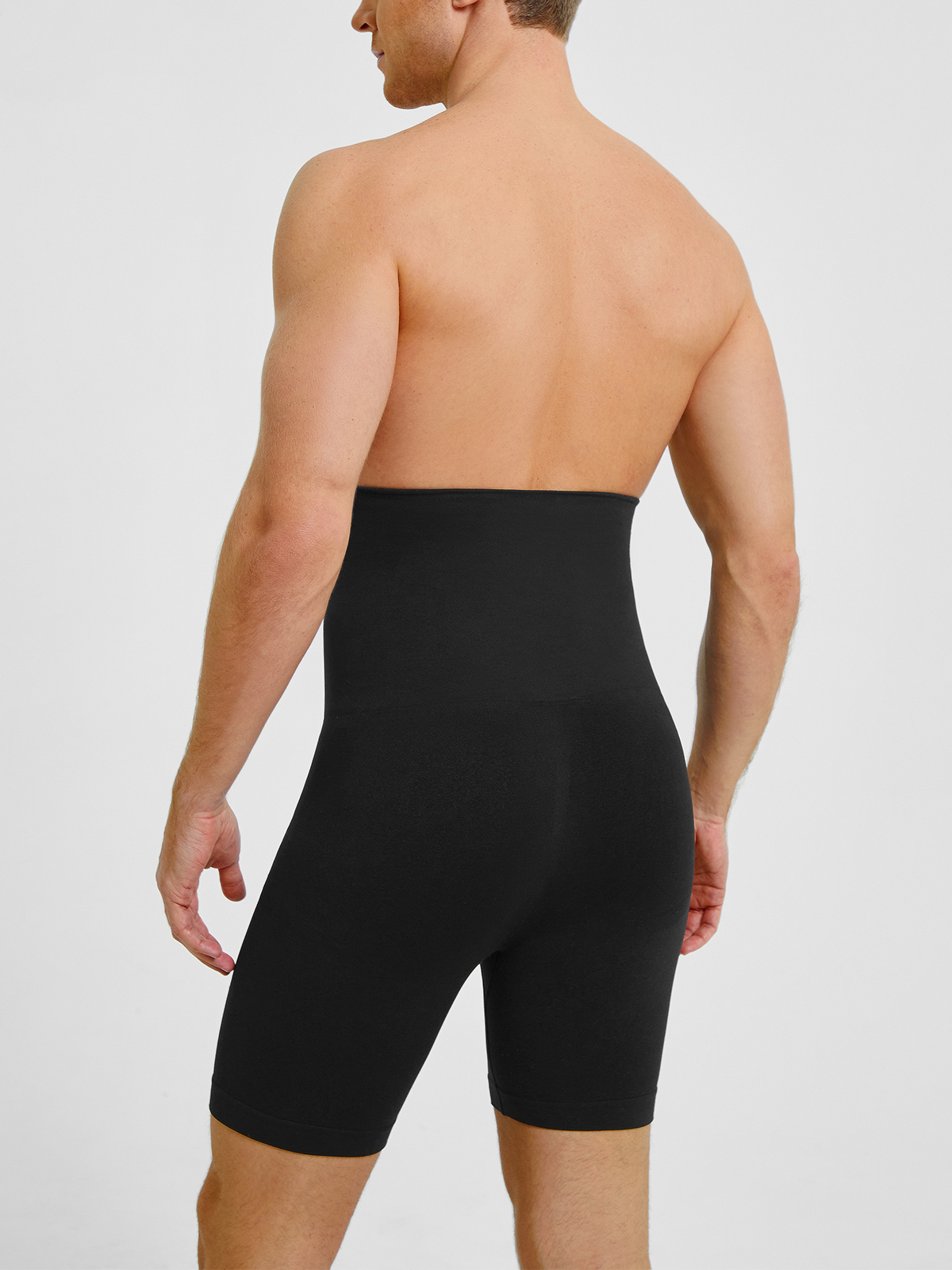 High Waist Crotch Opening Mid Thigh Control Panty