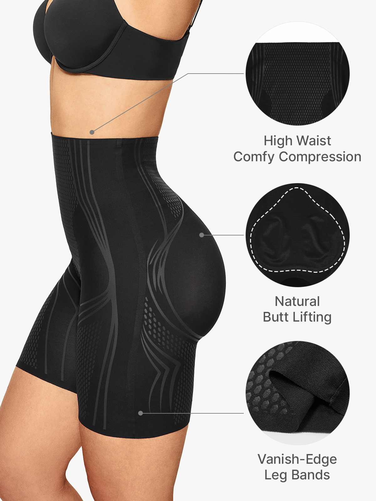 Butt Lift Enhancer Seamless Thigh Slimmer Control Panties Yoga Workout Wearing 
