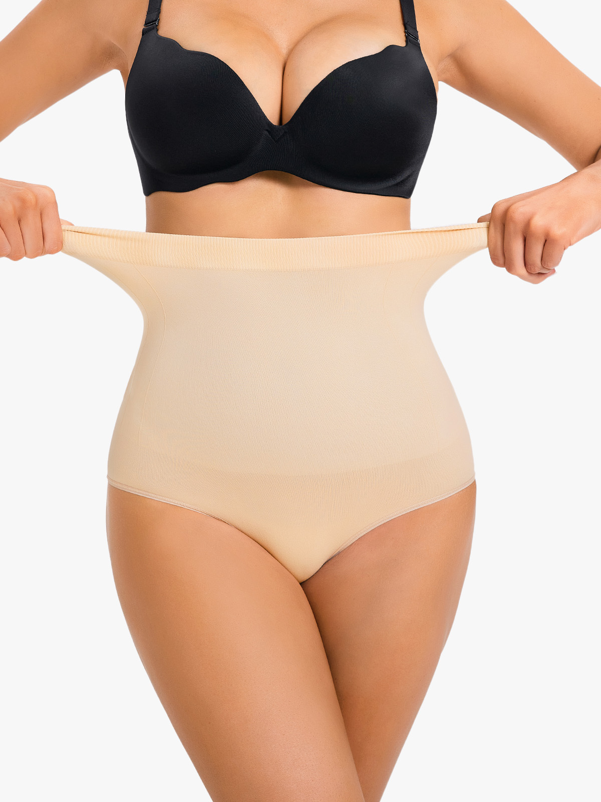 Breathable Seamless High-Waist Tummy Control Panties -Brabic