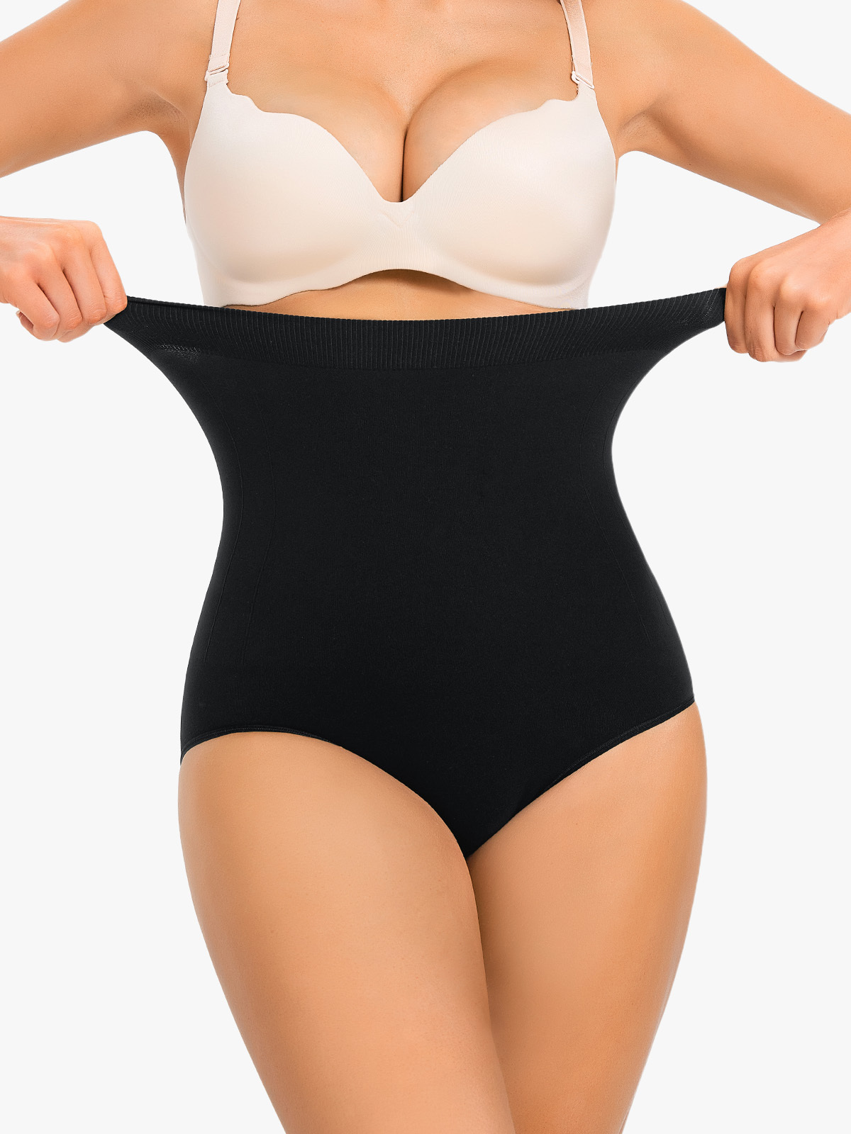 Breathable Seamless High-Waist Tummy Control Panties -Brabic