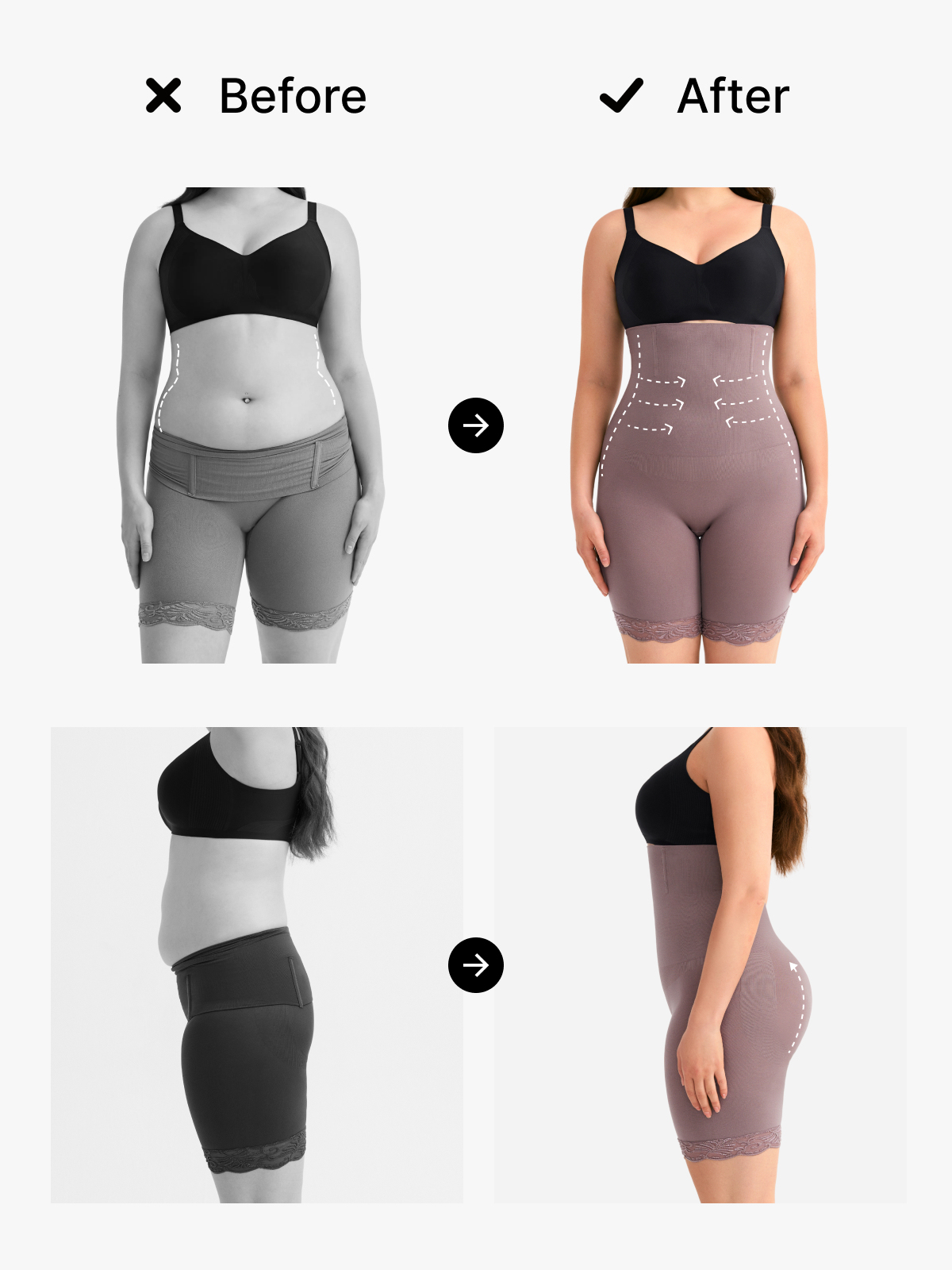 Seamless High Waist Tummy Control Booty Shorts