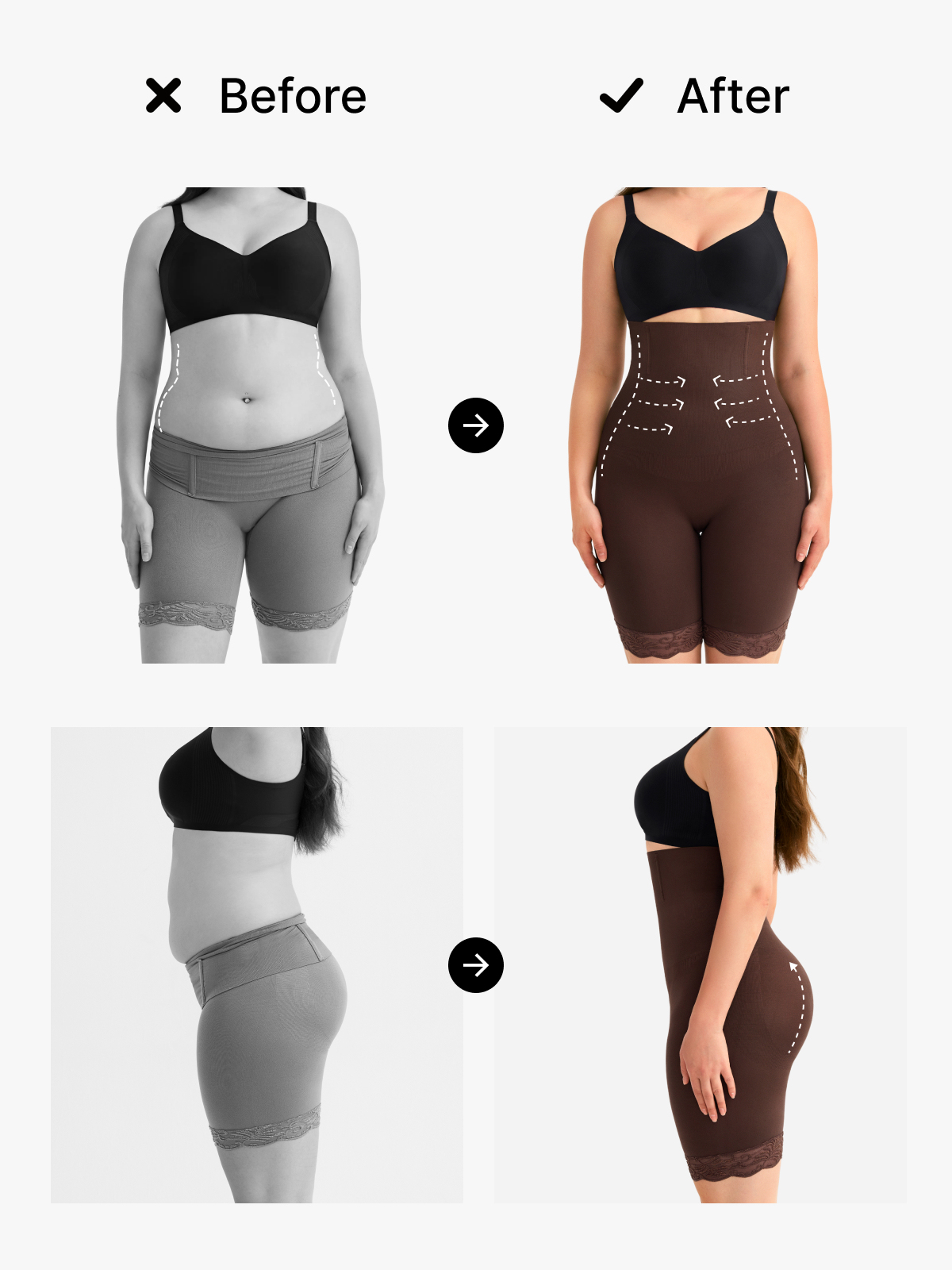 Seamless High Waist Tummy Control Booty Shorts