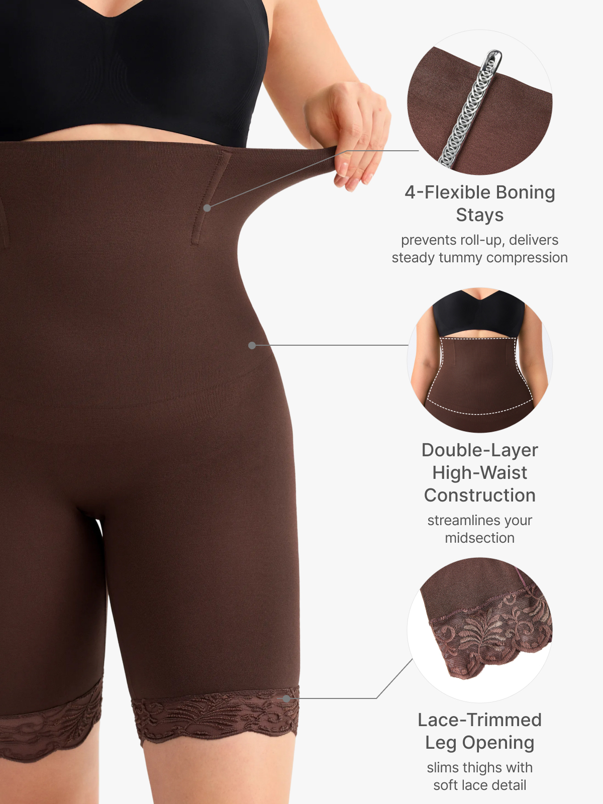 Seamless High Waist Tummy Control Booty Shorts