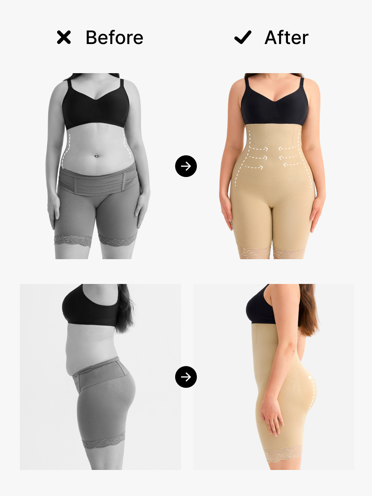 Seamless High Waist Tummy Control Booty Shorts