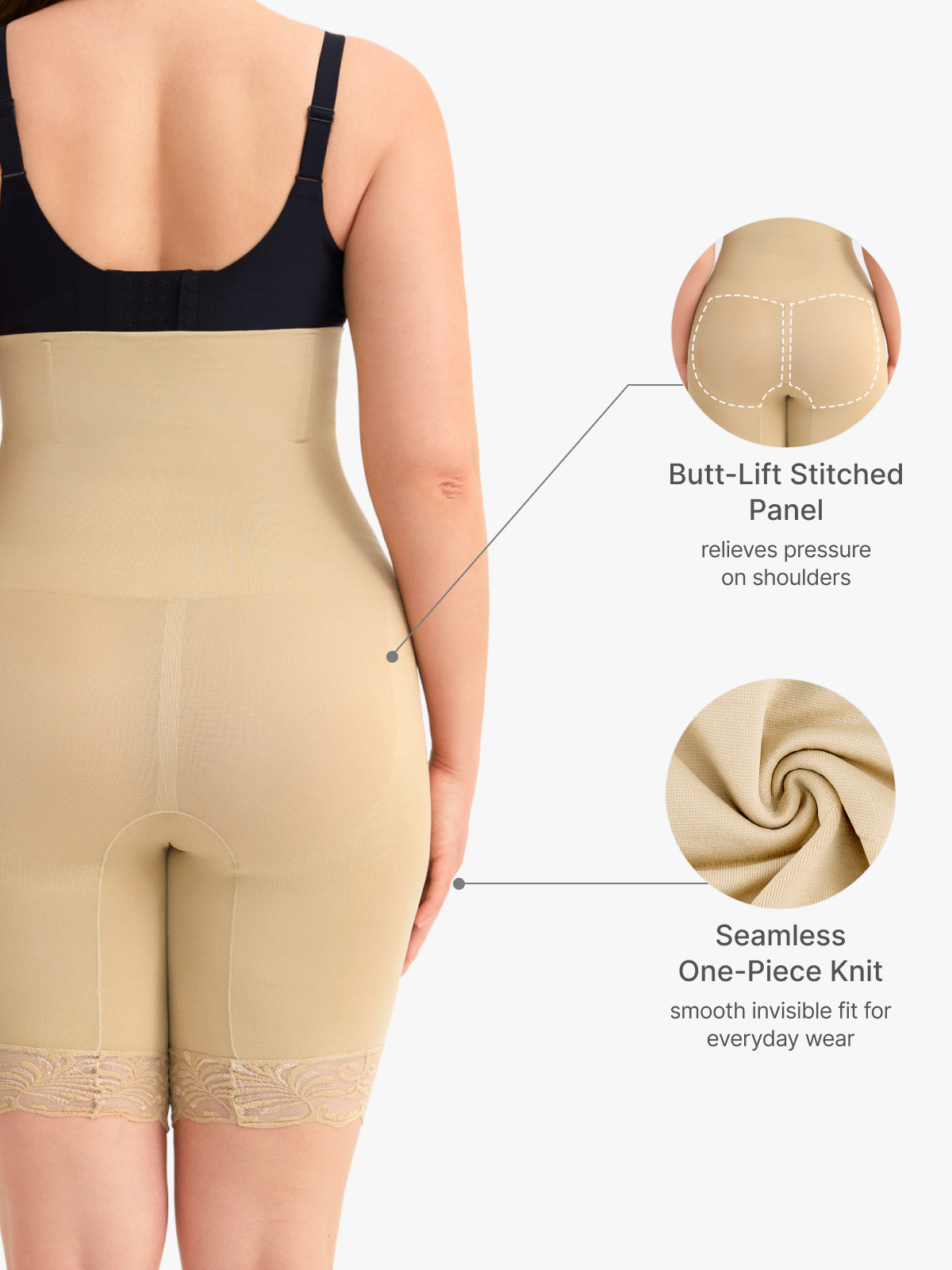 Seamless High Waist Tummy Control Booty Shorts