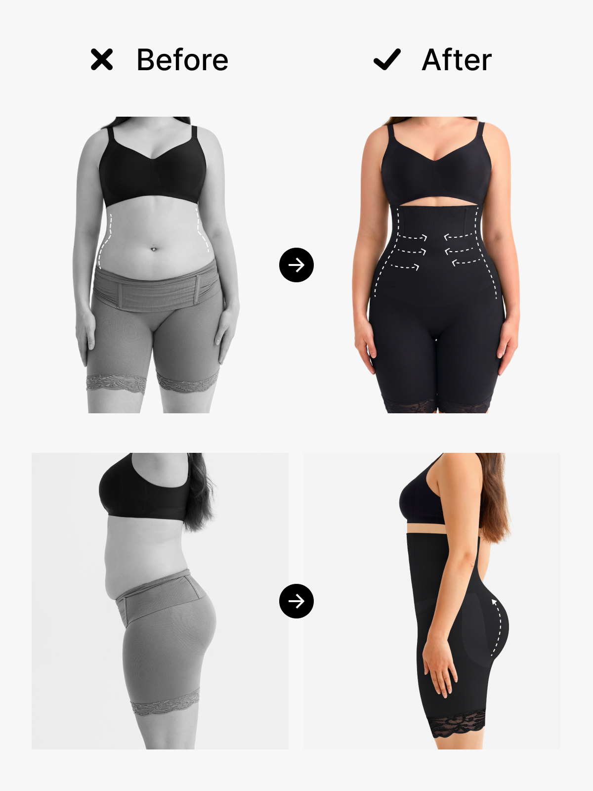 Seamless High Waist Tummy Control Booty Shorts