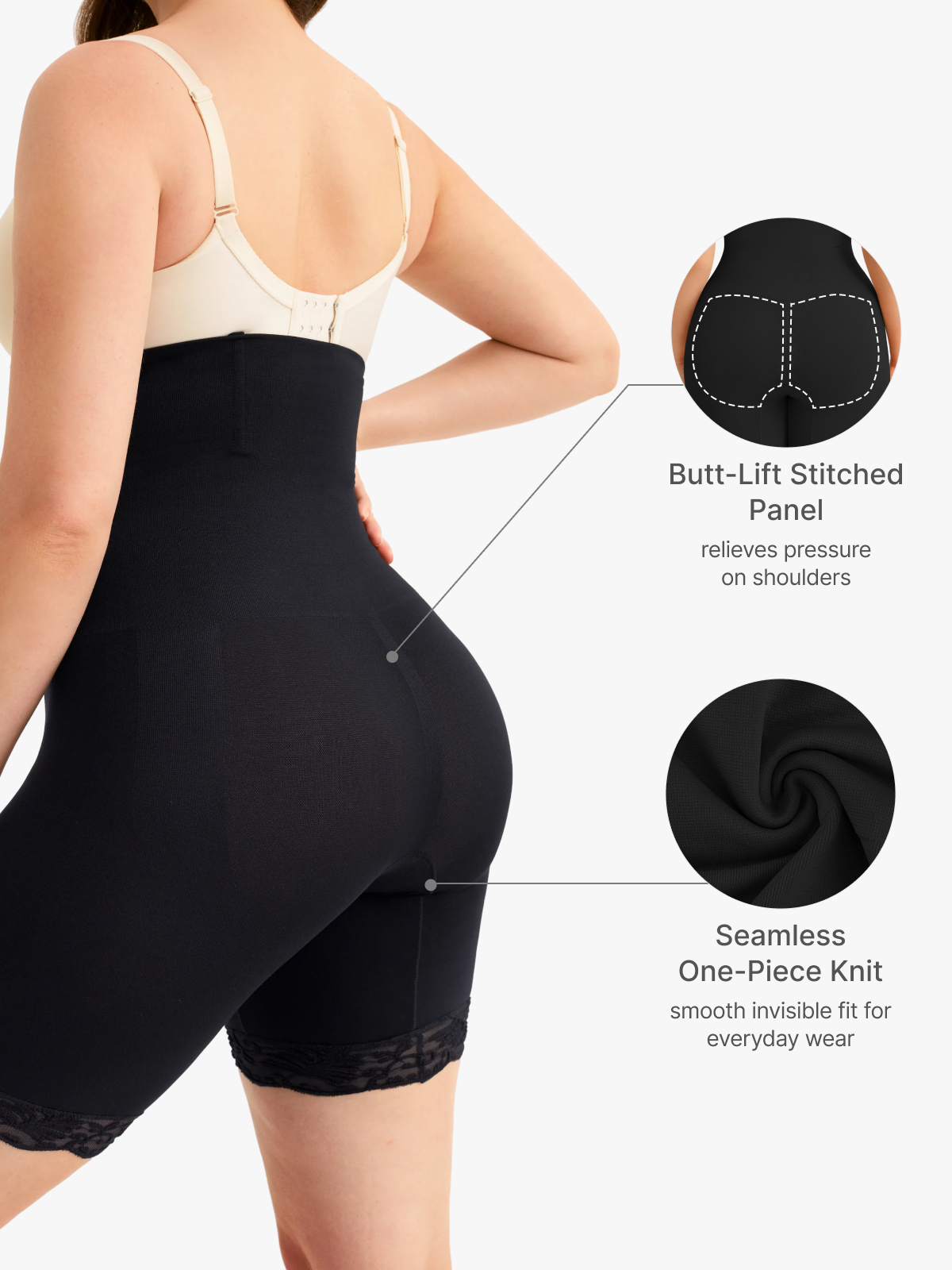 Seamless High Waist Tummy Control Booty Shorts
