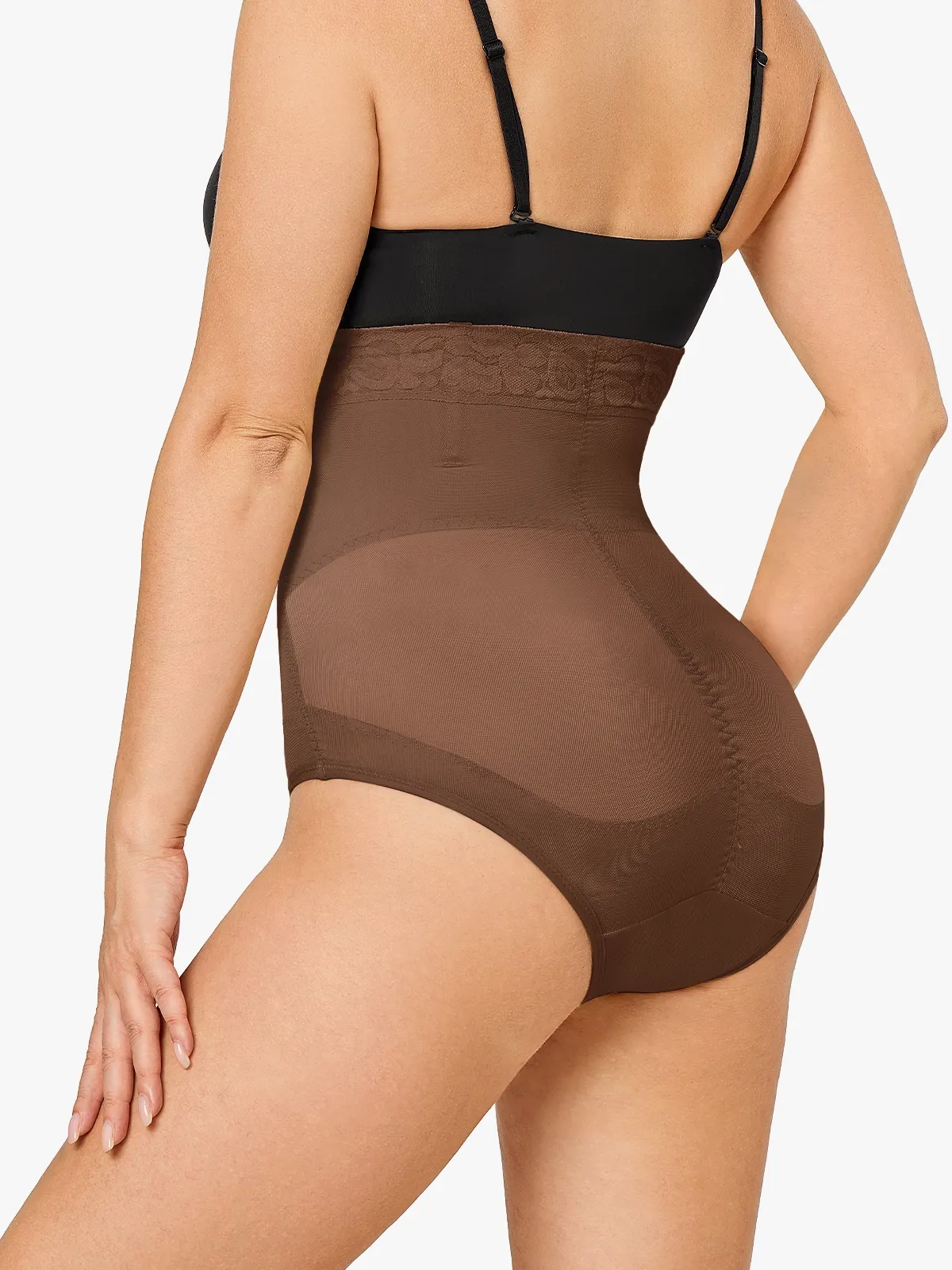 Slimming Double Layer Tummy Control High-Waist Lace Panties