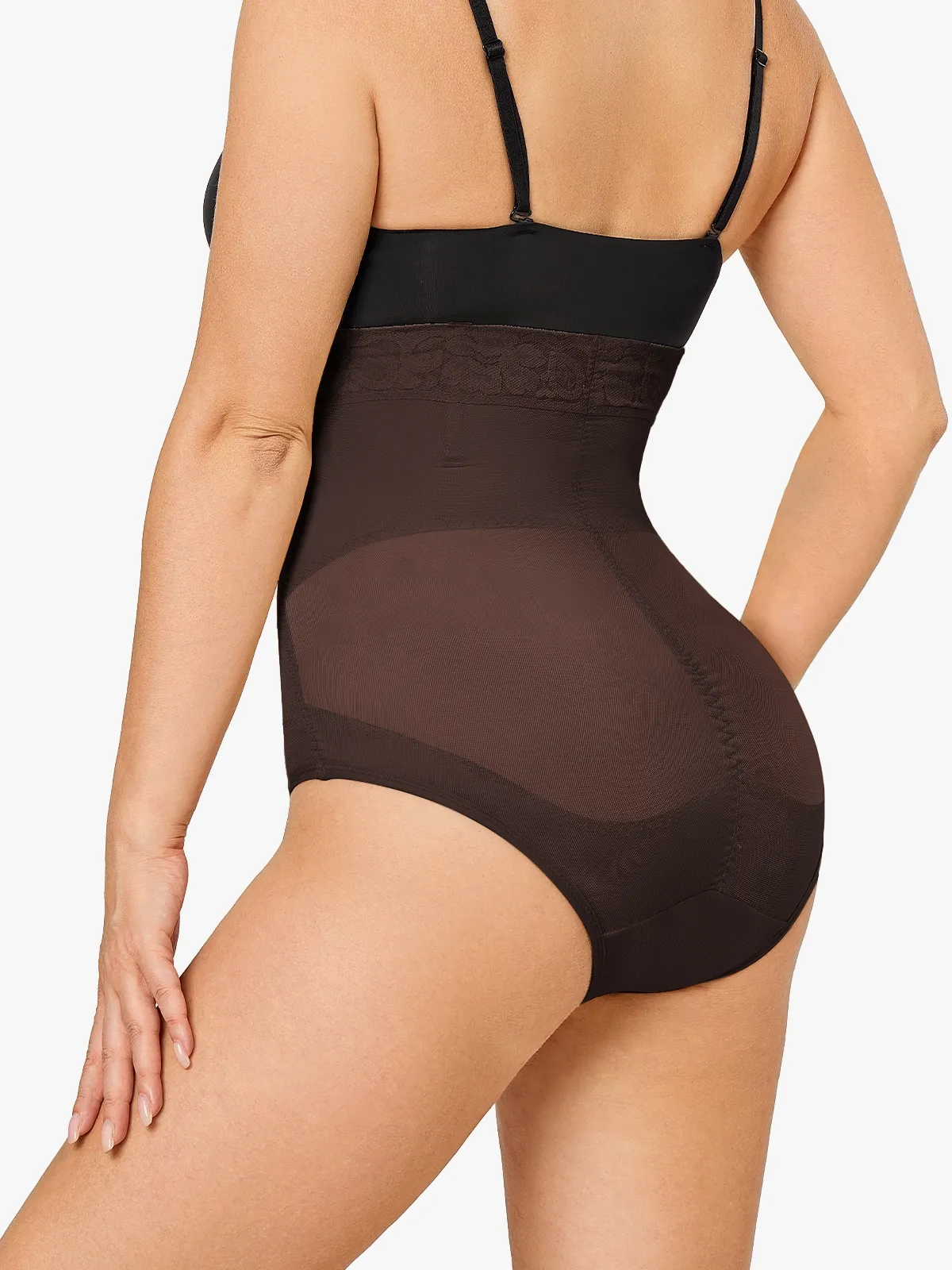 Slimming Double Layer Tummy Control High-Waist Lace Panties